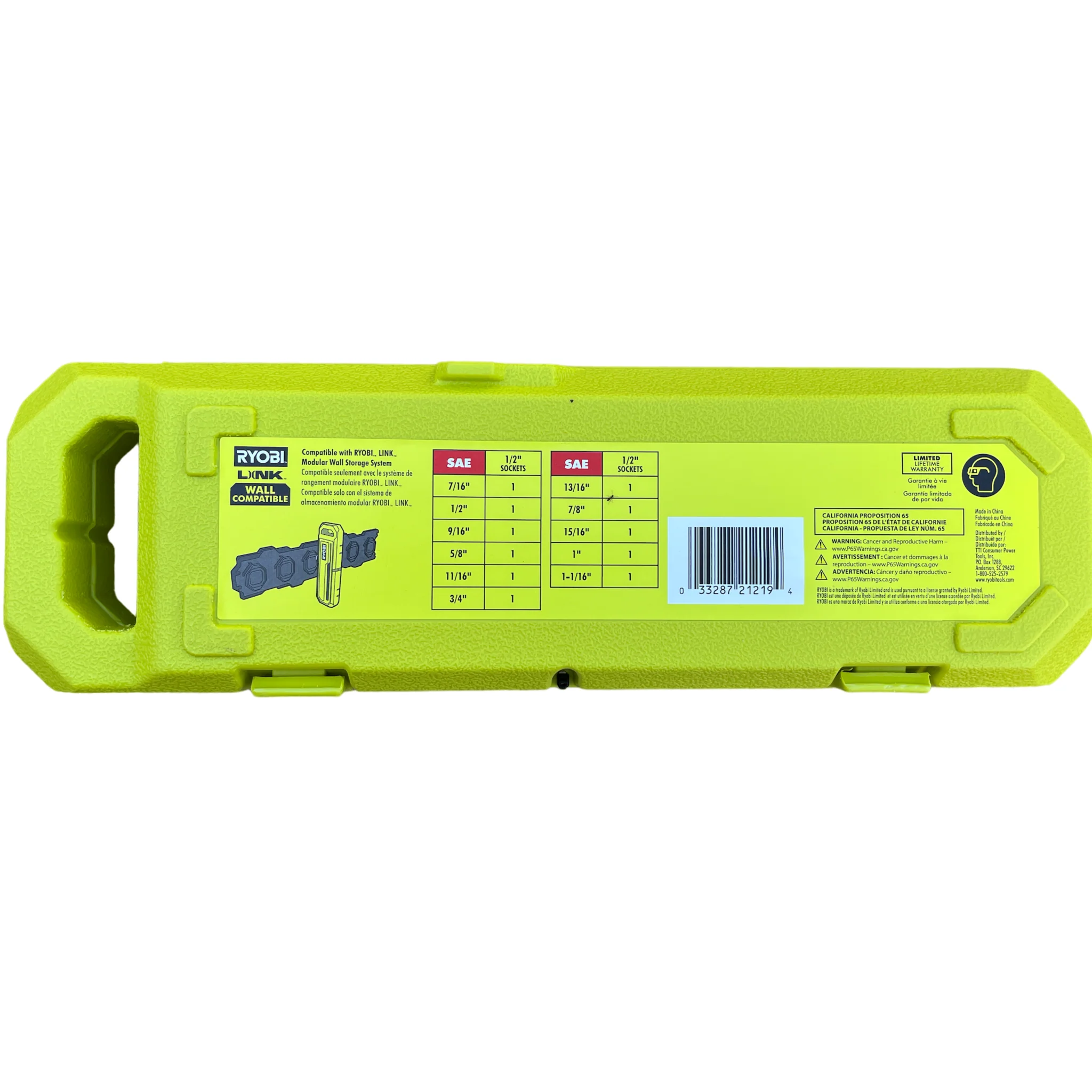 RYOBI 1/2" Drive SAE Deep Impact Socket Set (11-Piece) - Image 3