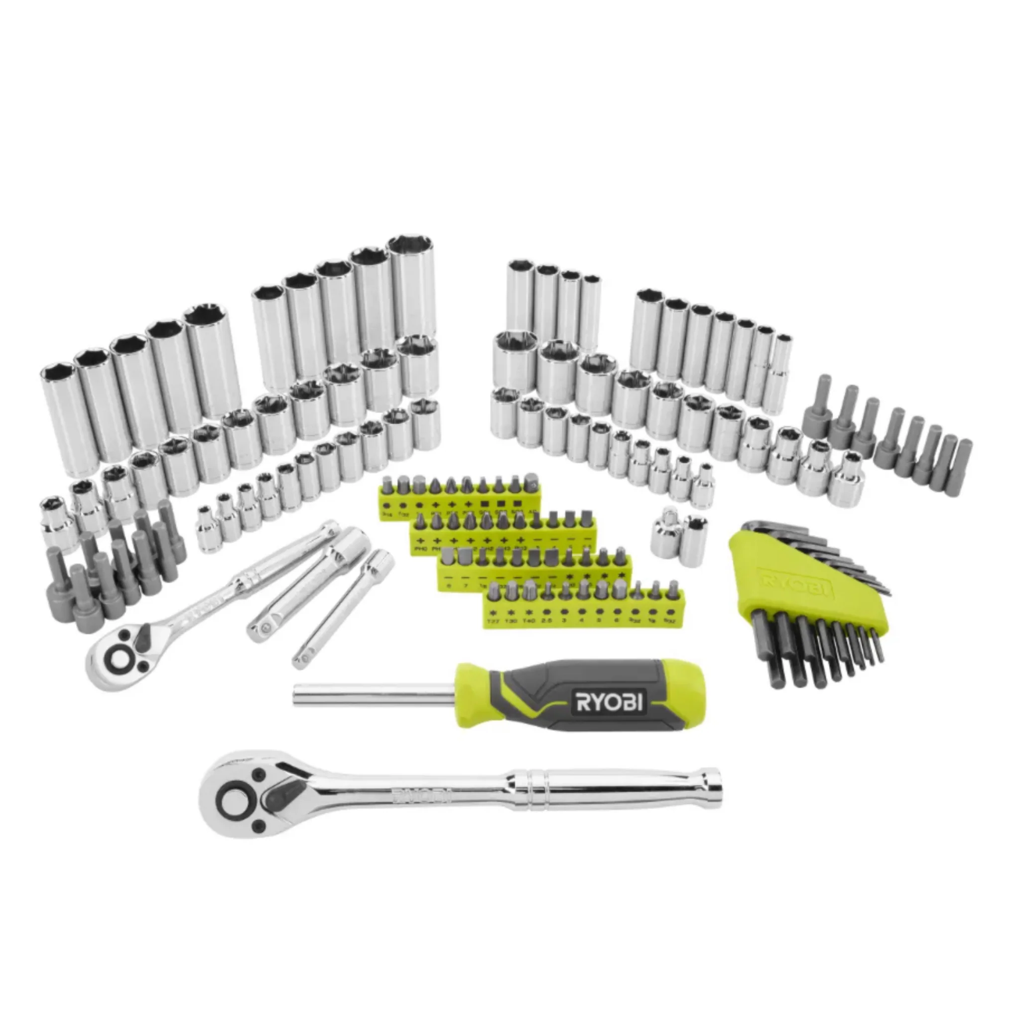 RYOBI 1/4” & 3/8" Mechanics Set (156-Piece) - Image 2