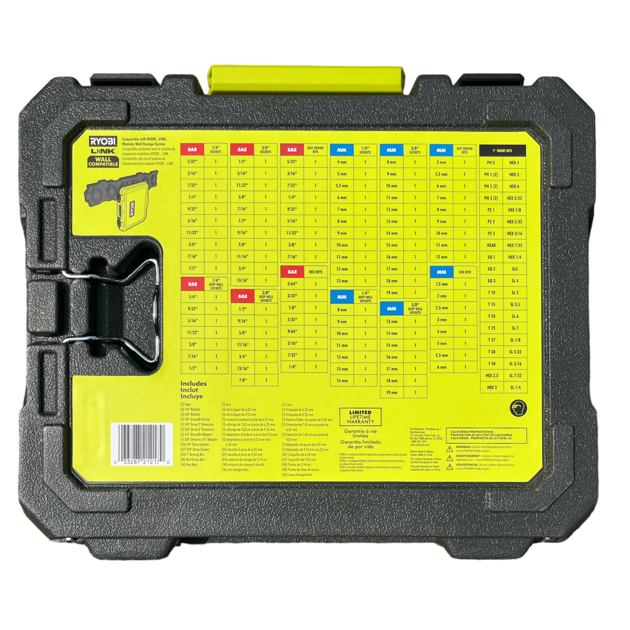 RYOBI 1/4” & 3/8" Mechanics Set (156-Piece) - Image 3