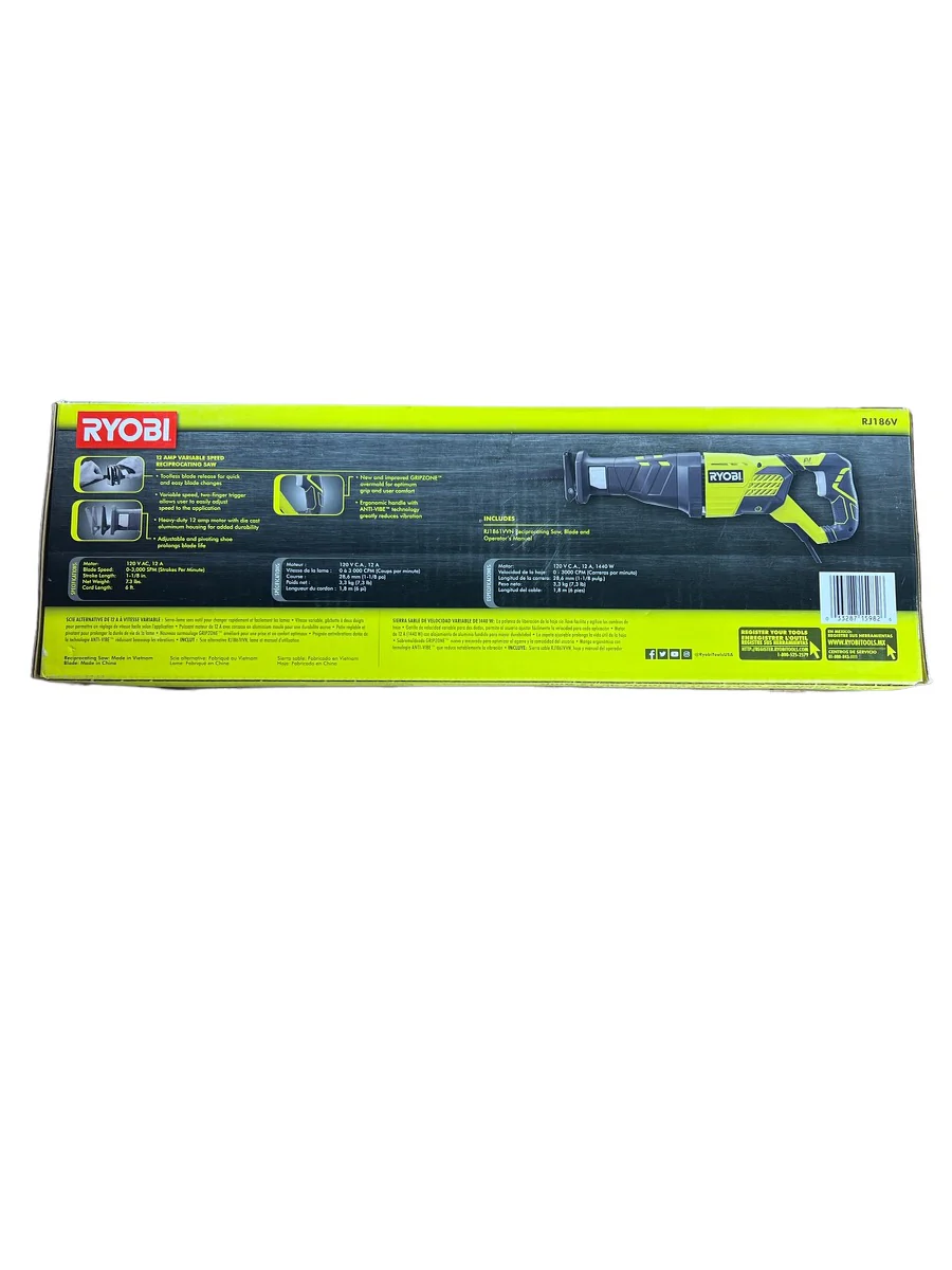 RYOBI 12 Amp Corded Reciprocating Saw - Image 3