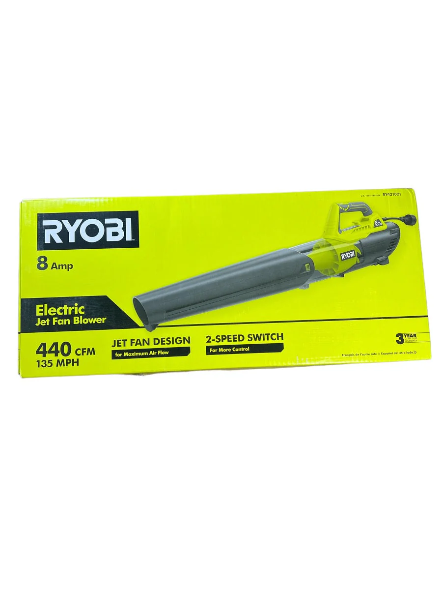 RYOBI 135 MPH 440 CFM 8 Amp Corded Electric Jet Fan Blower - Image 2