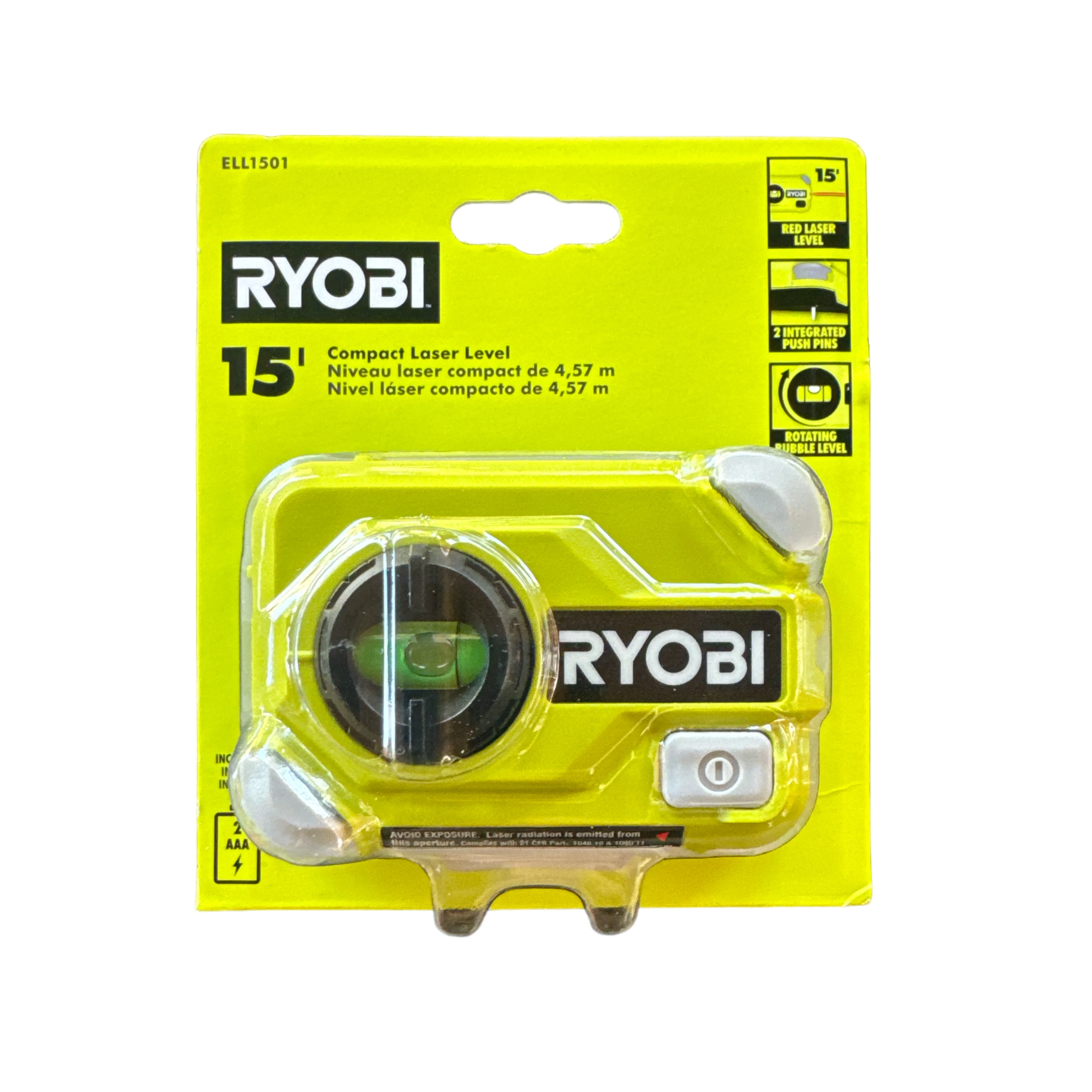 RYOBI 15 ft. Compact Laser Level