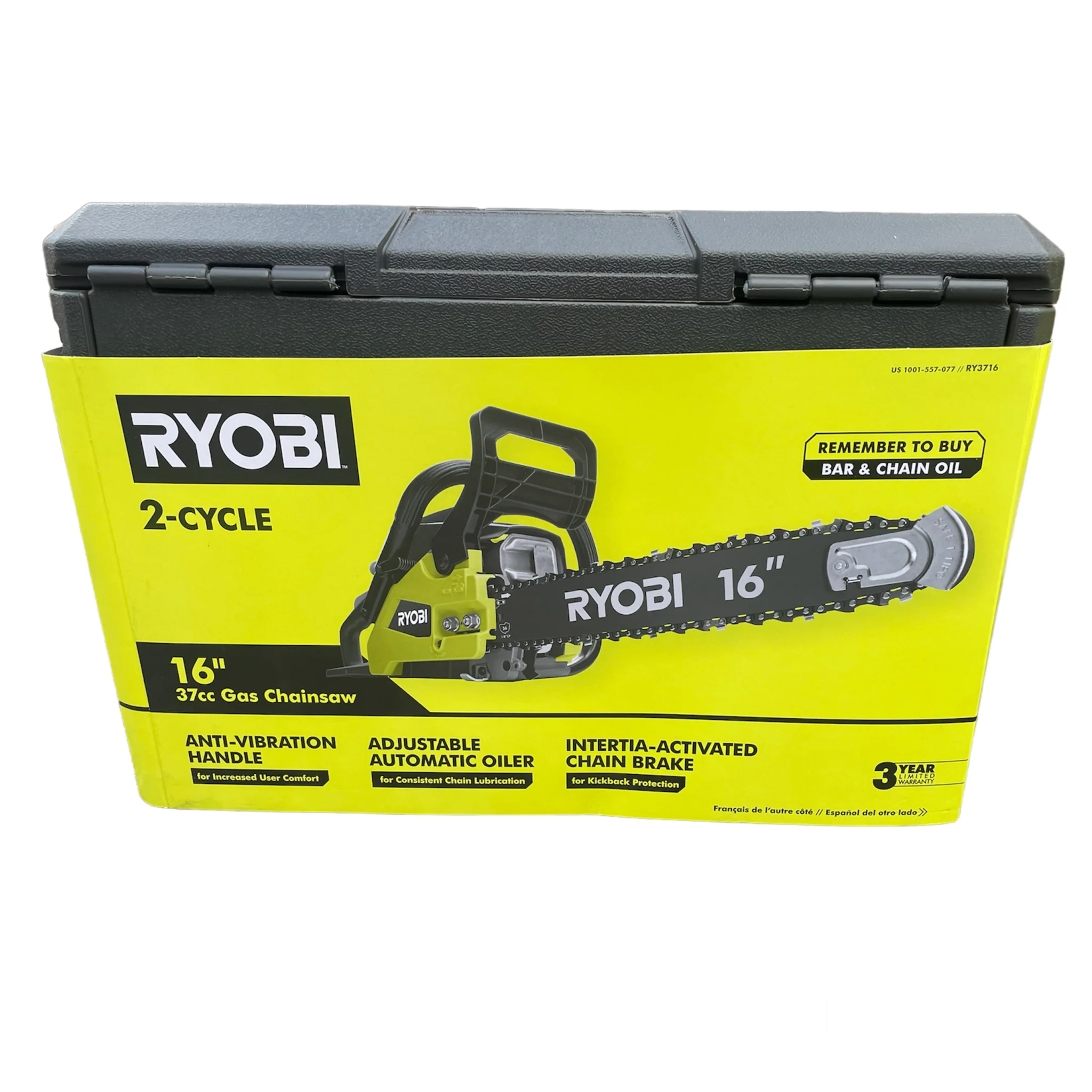 RYOBI 16 in. 37cc 2-Cycle Gas Chainsaw - Image 4