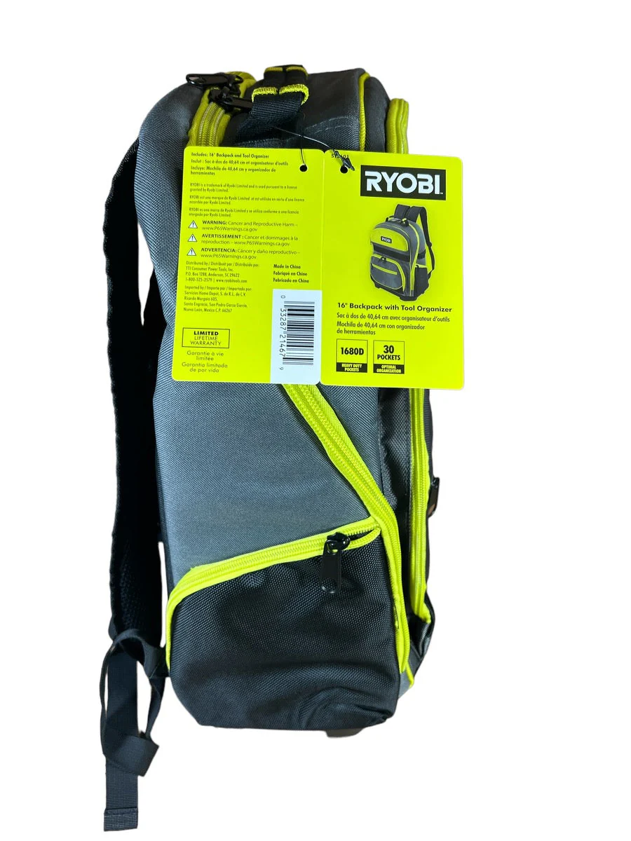 RYOBI 16 in. Backpack with Tool Organizer - Image 6