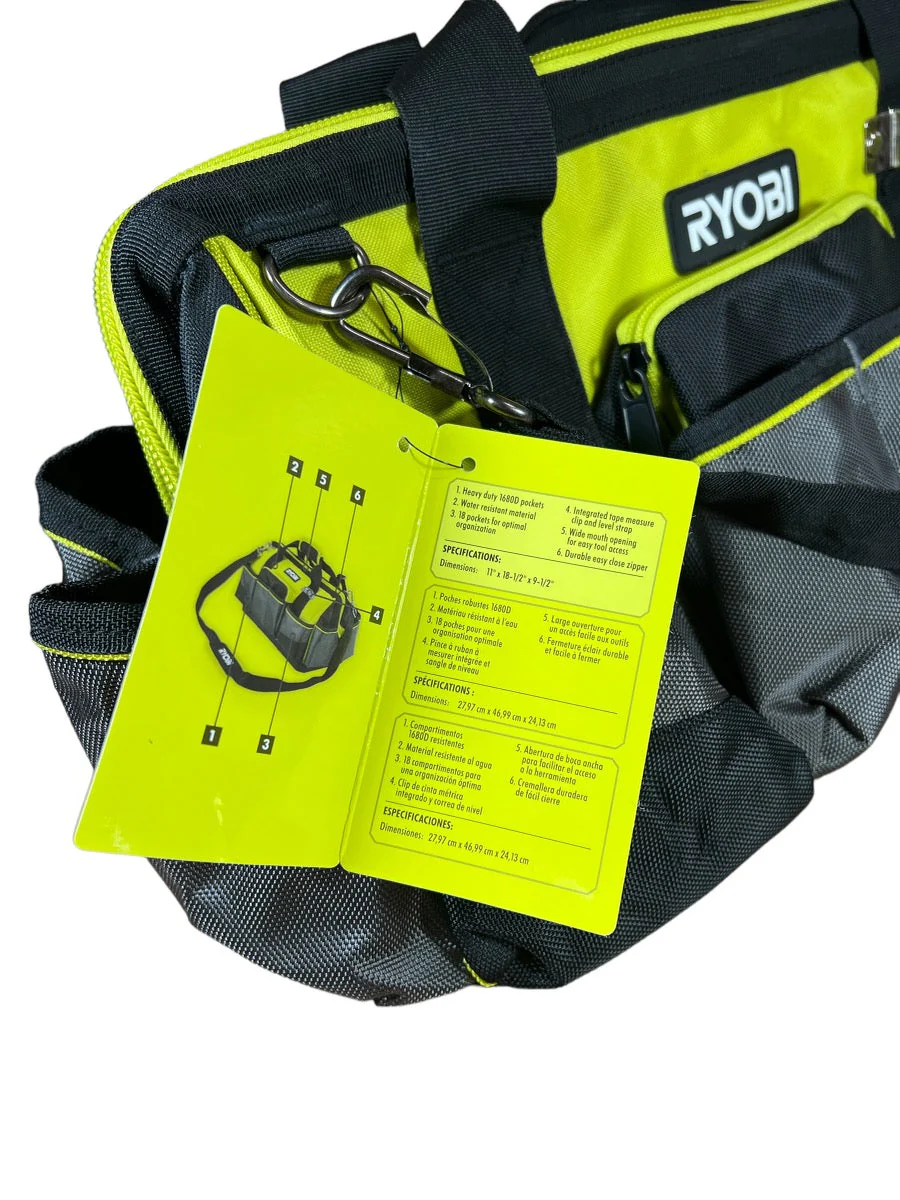 RYOBI 18 in. Tool Bag with Shoulder Strap - Image 6