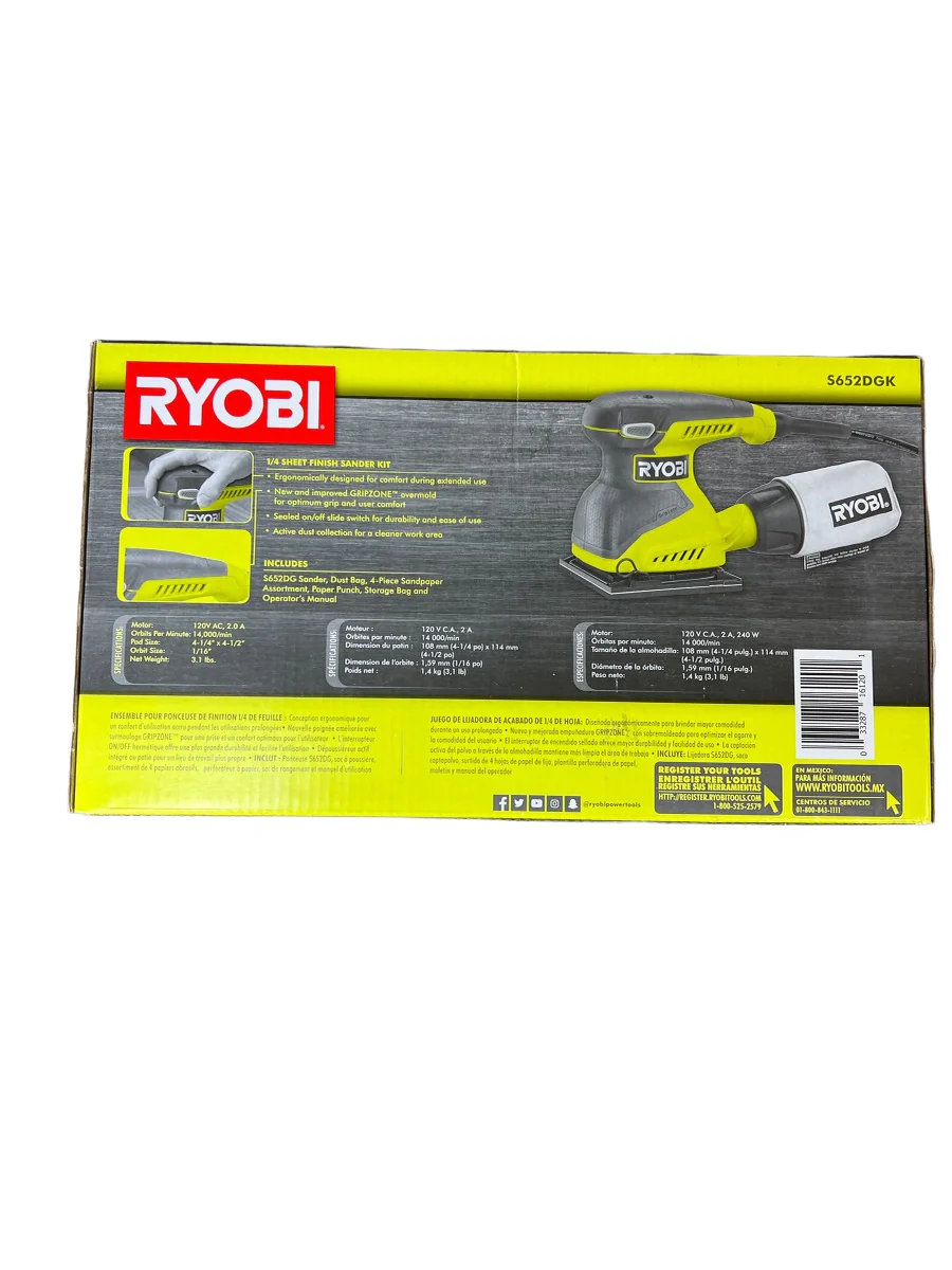 RYOBI 2 Amp Corded 1/4 Sheet Sander - Image 6