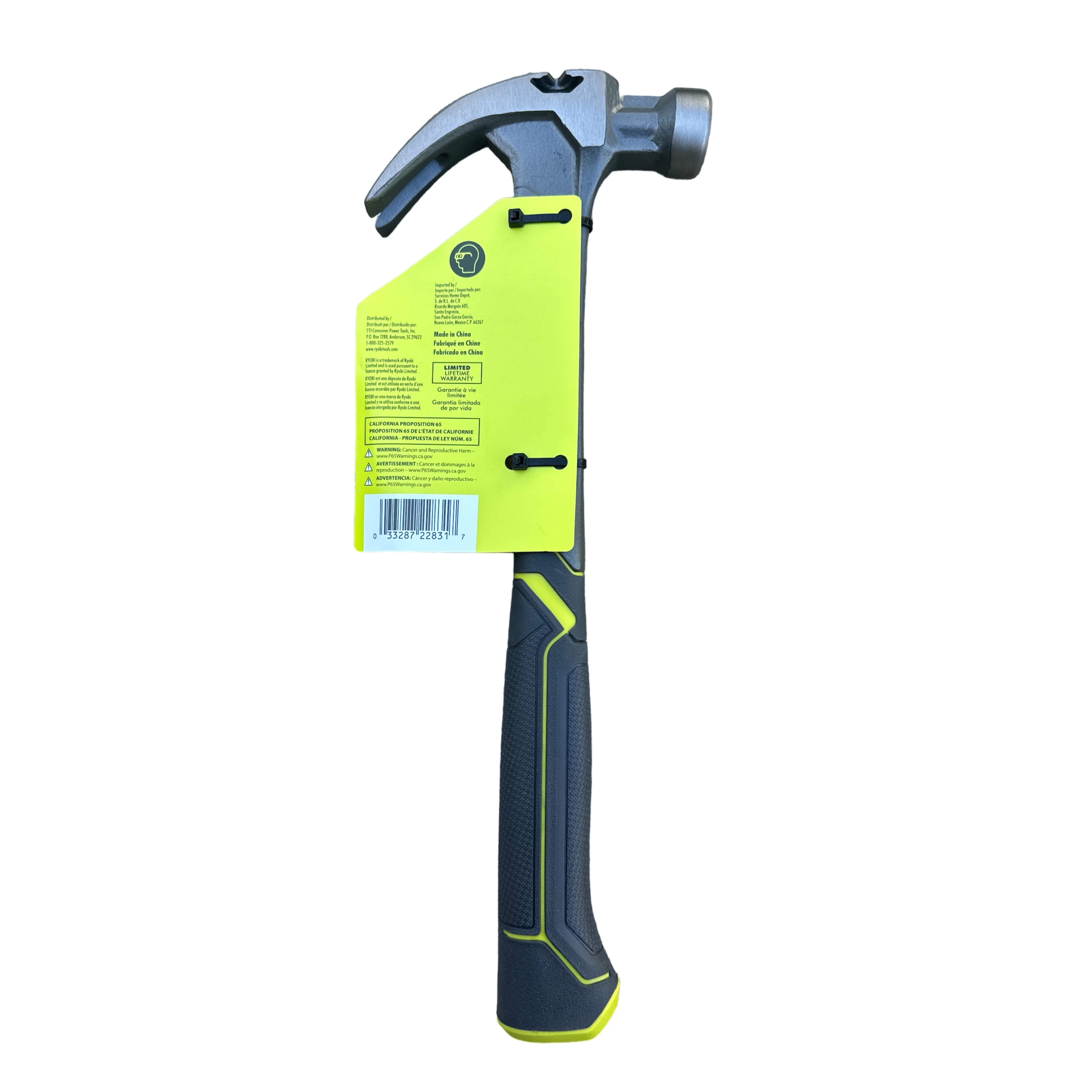 RYOBI 20 oz. Steel Curved Claw Hammer - Image 2
