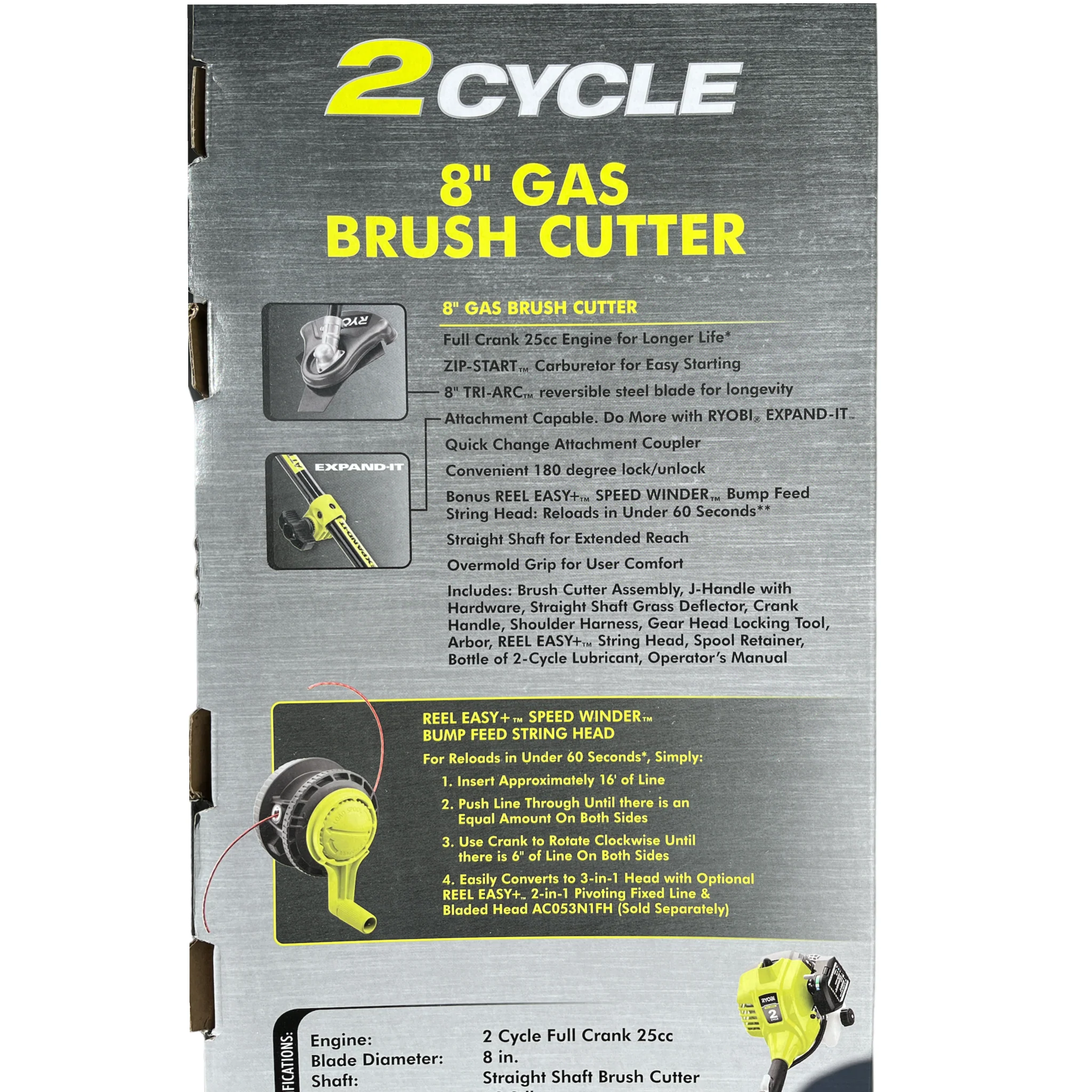 RYOBI 25cc 2-Cycle Full Crank Gas Brush Cutter - Image 3
