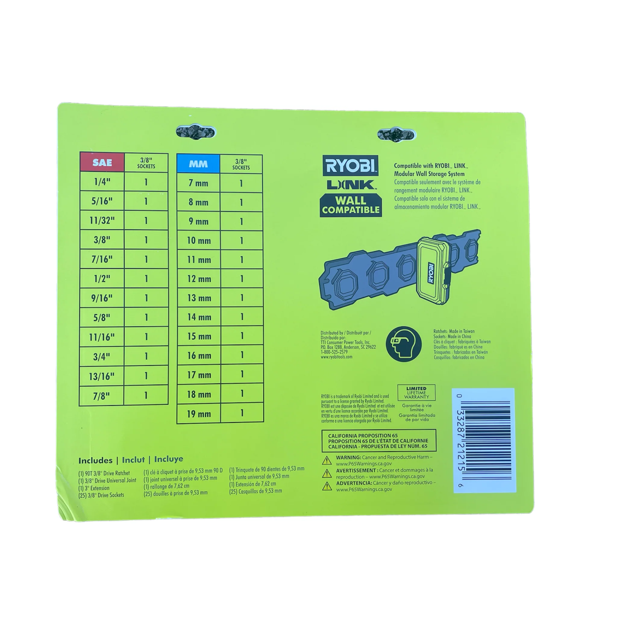 RYOBI 3/8" Ratchet and Socket Set (28-Piece) - Image 2
