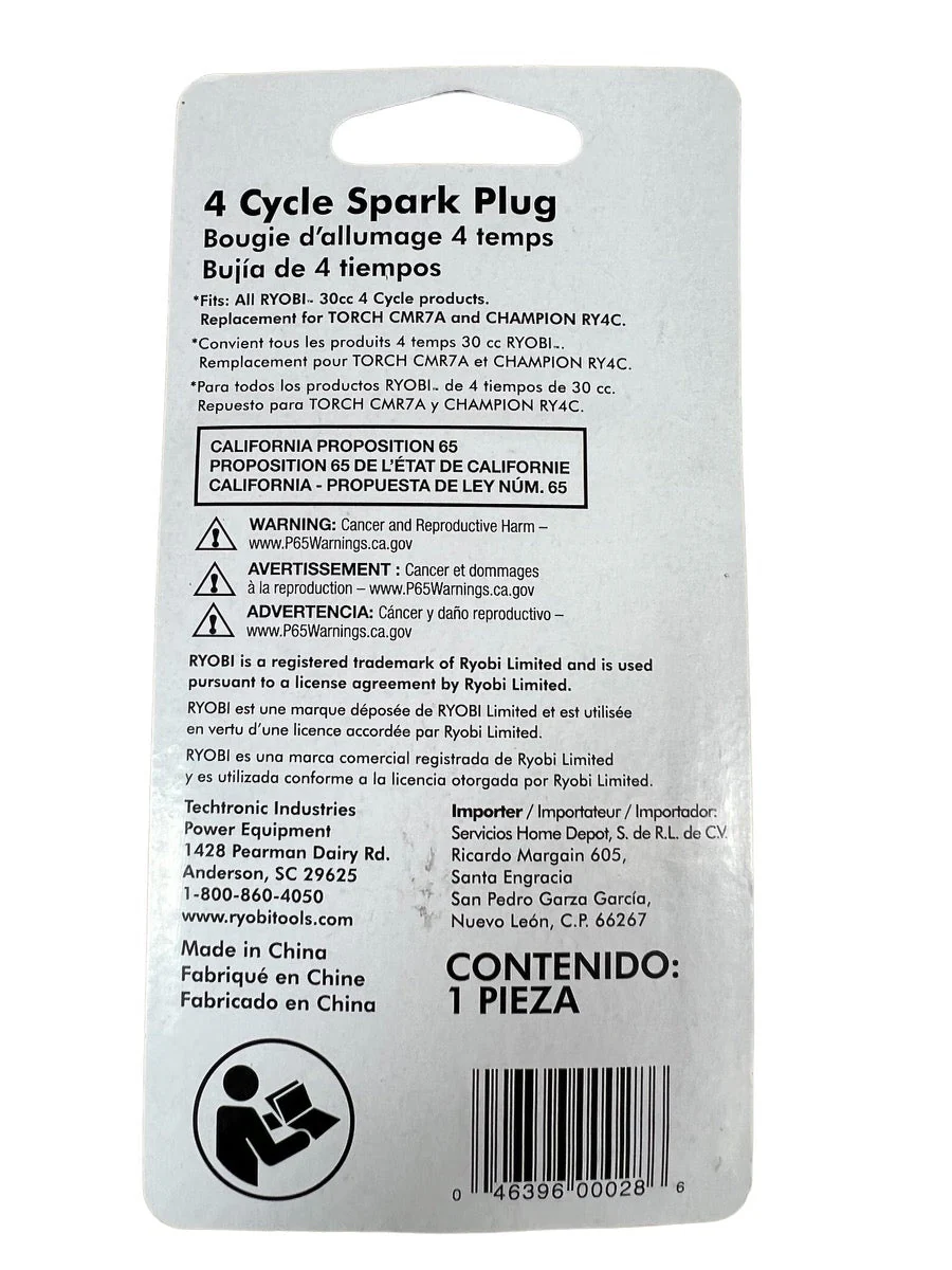 RYOBI 4-Cycle Spark Plug - Image 2