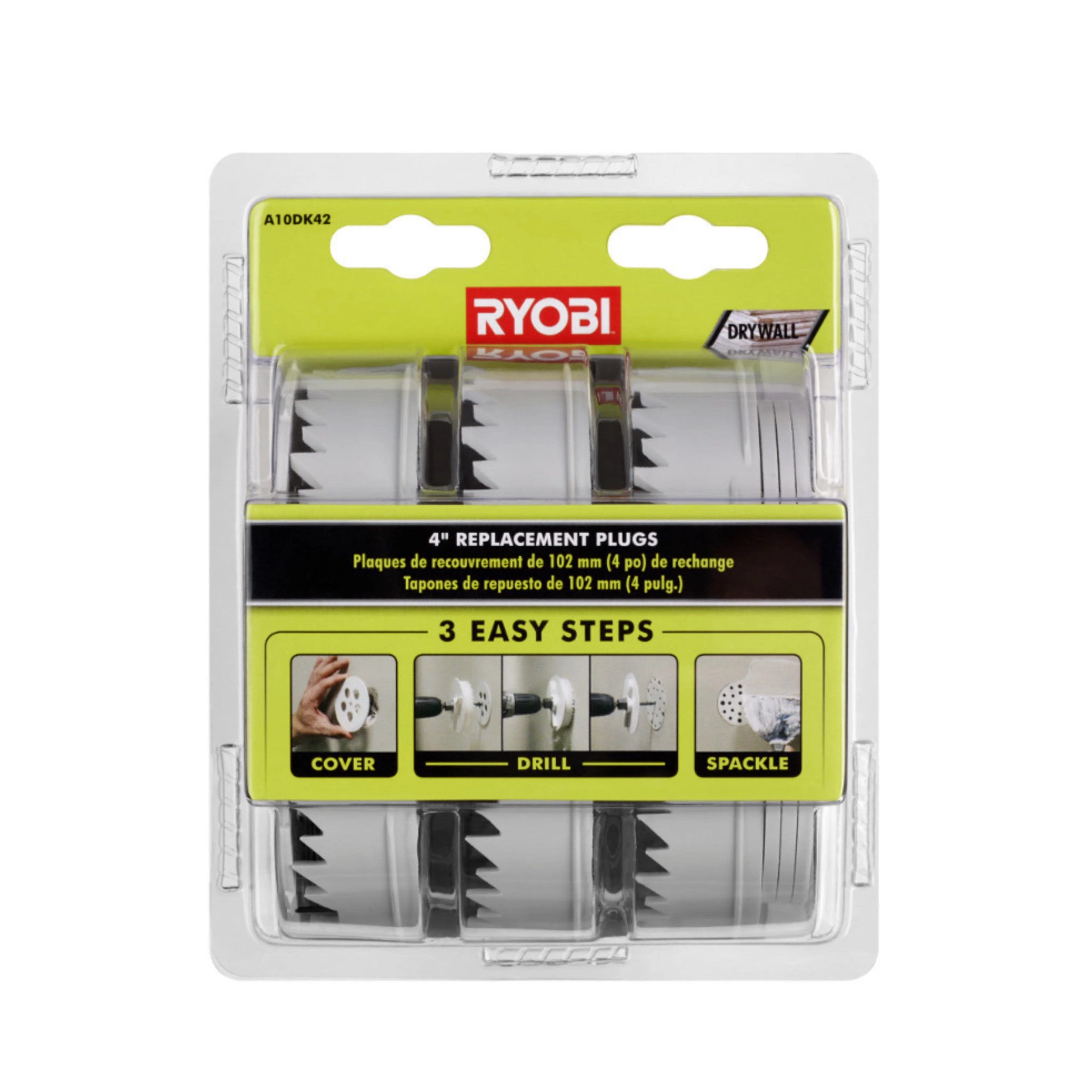 RYOBI 4 in. Drywall Repair Kit Replacement Plugs - Image 2