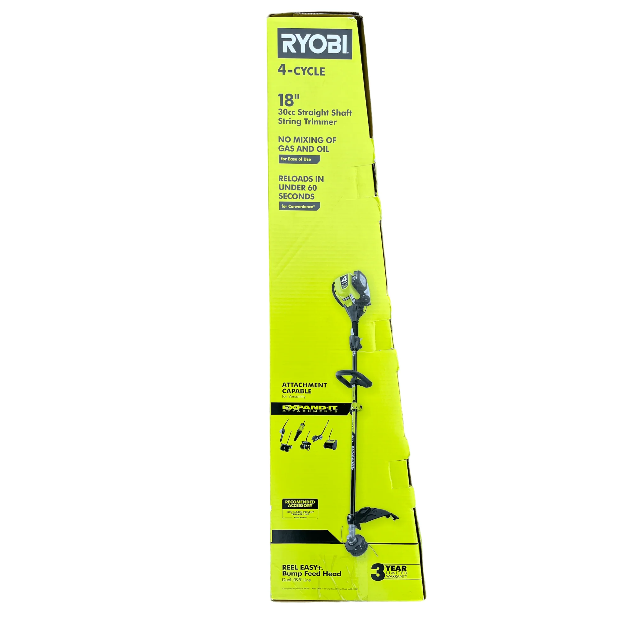 RYOBI 4-Stroke 30 cc Attachment Capable Straight Shaft Gas Trimmer - Image 4