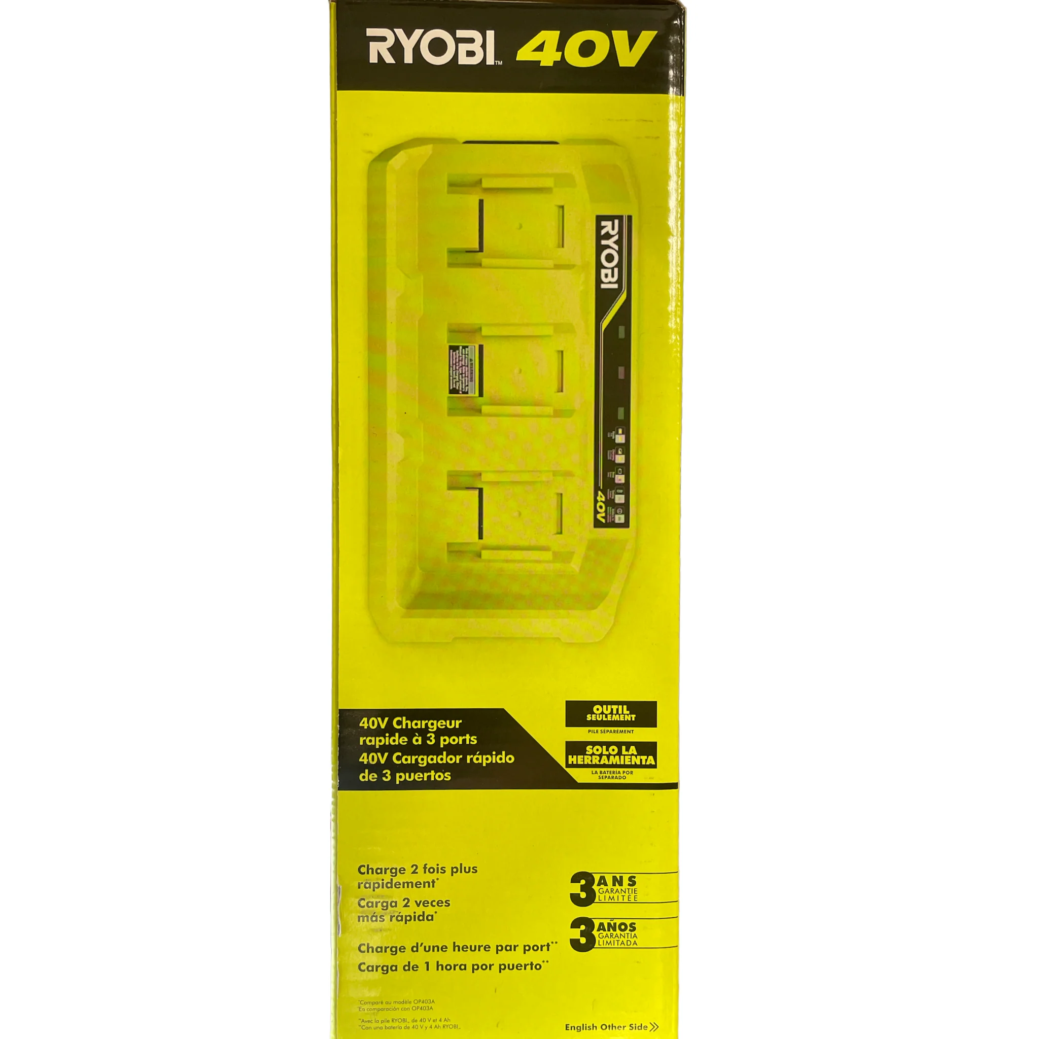 RYOBI 40-Volt Lithium-Ion 3-Port Quick Charger - Image 3