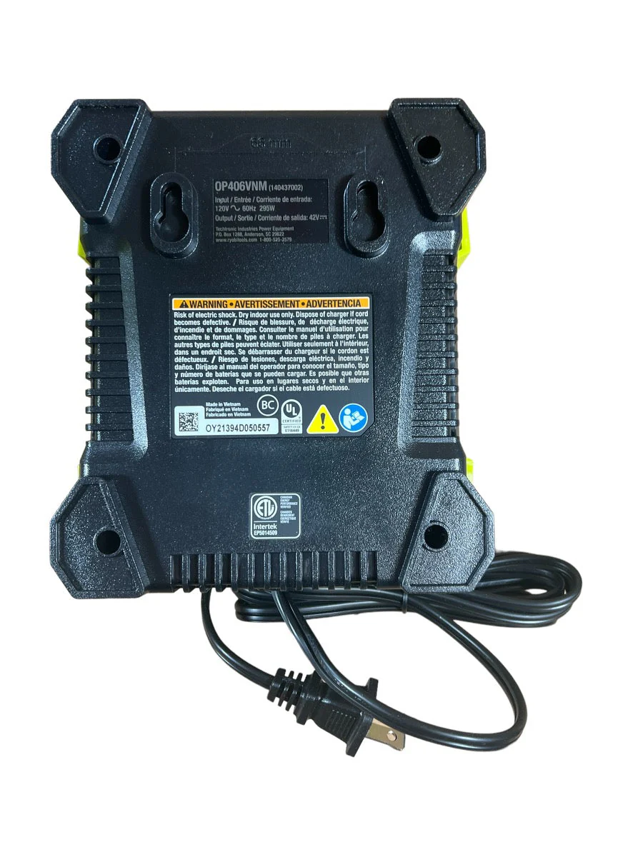RYOBI 40-Volt Lithium-Ion Rapid Charger - Image 4