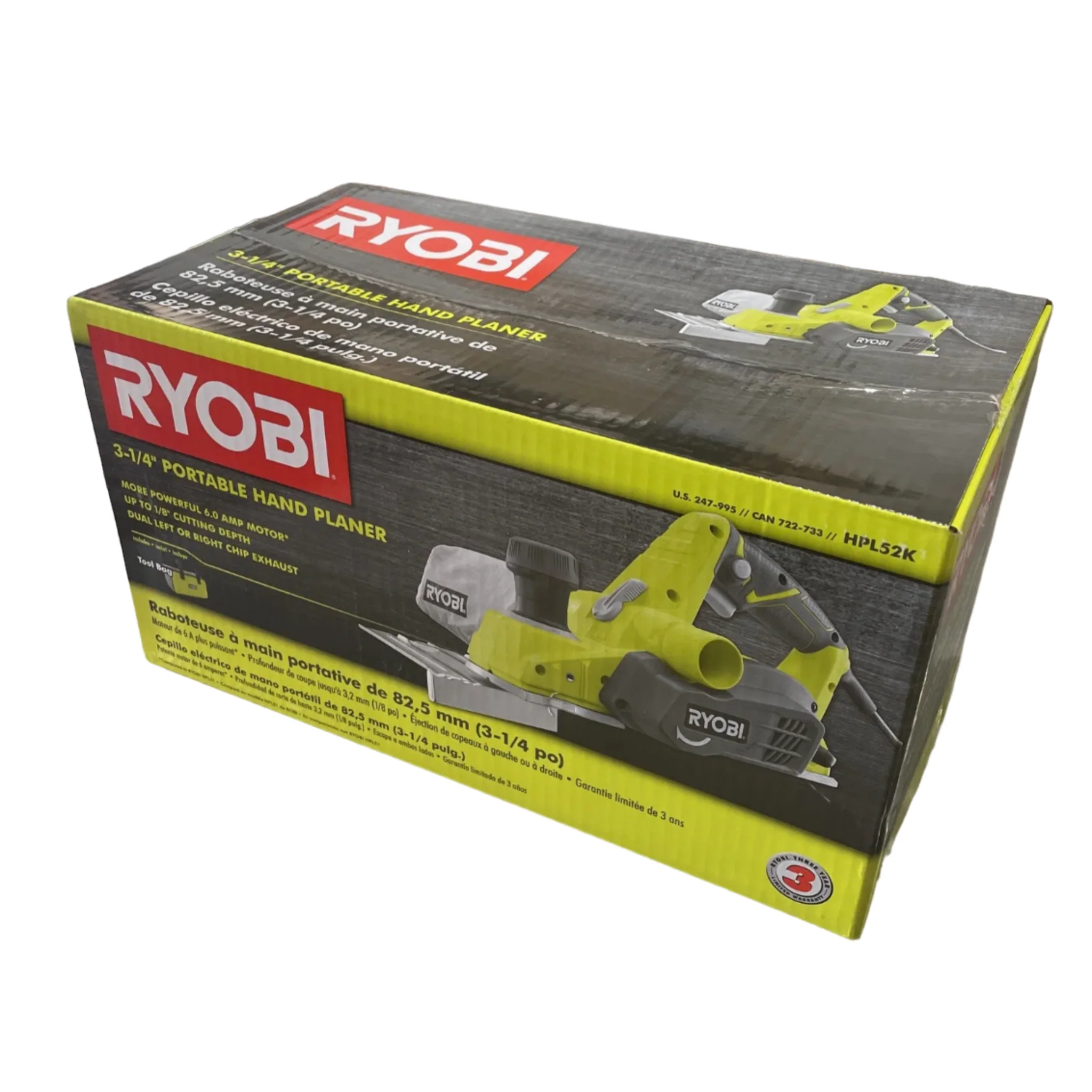 RYOBI 6 Amp Corded 3-1/4 in. Hand Planer with Dust Bag - Image 3