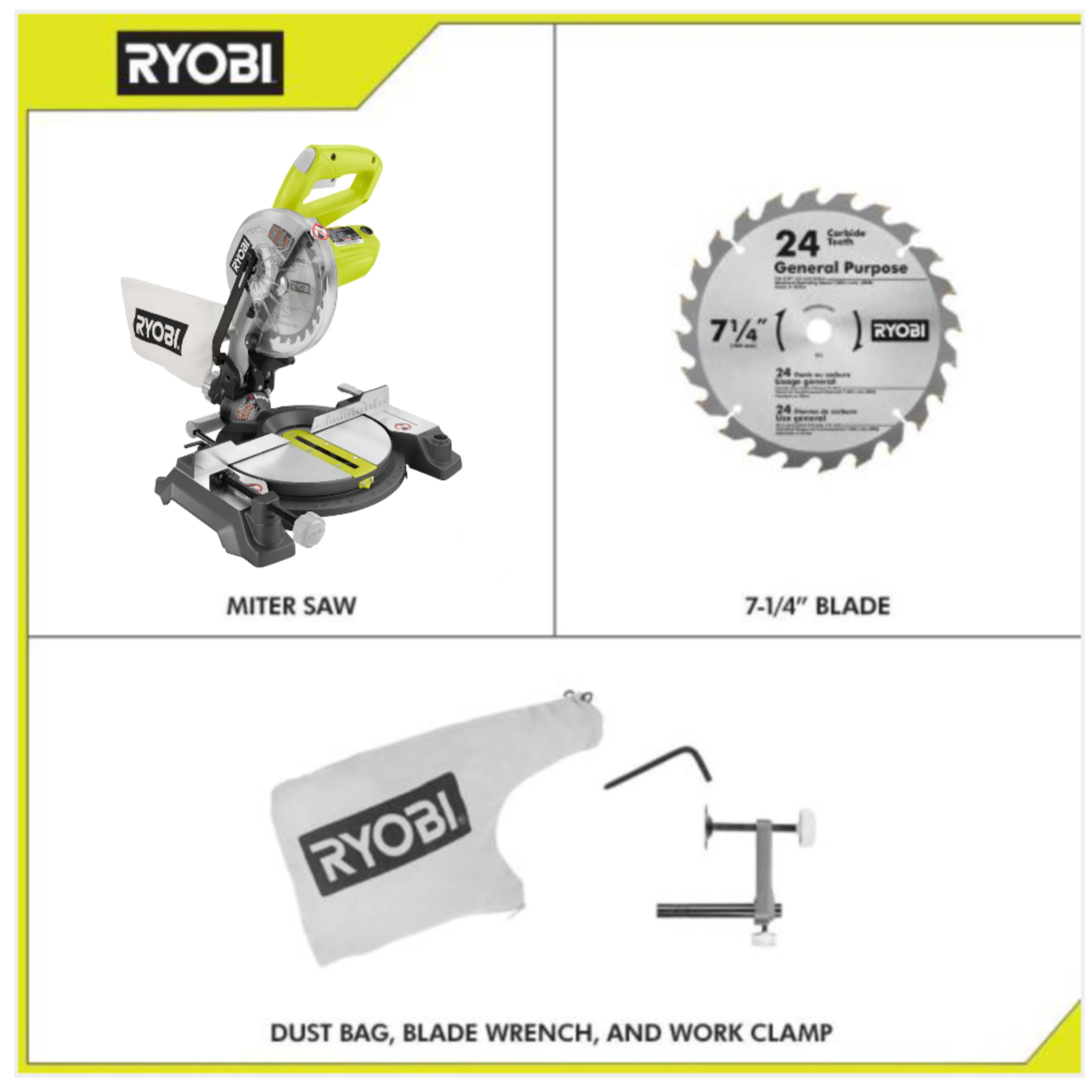 RYOBI 7-1/4 in. Miter Saw with Laser - Image 2