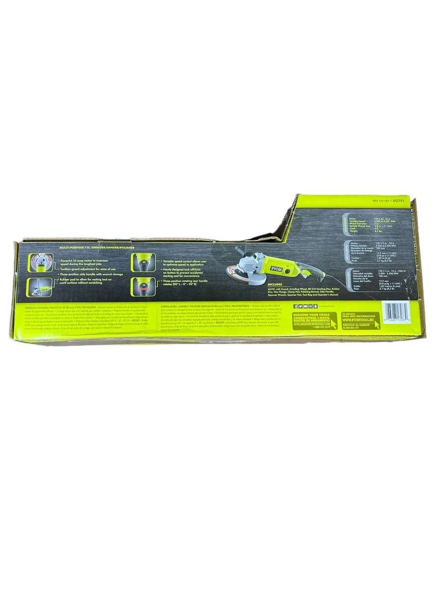 RYOBI 7 in. 10 Amp Angle Grinder - Image 12