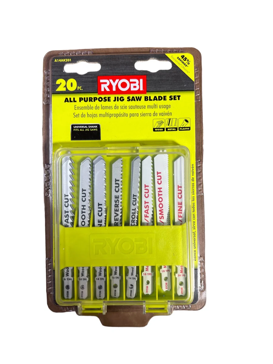 RYOBI All Purpose Jig Saw Blades (20-Piece)