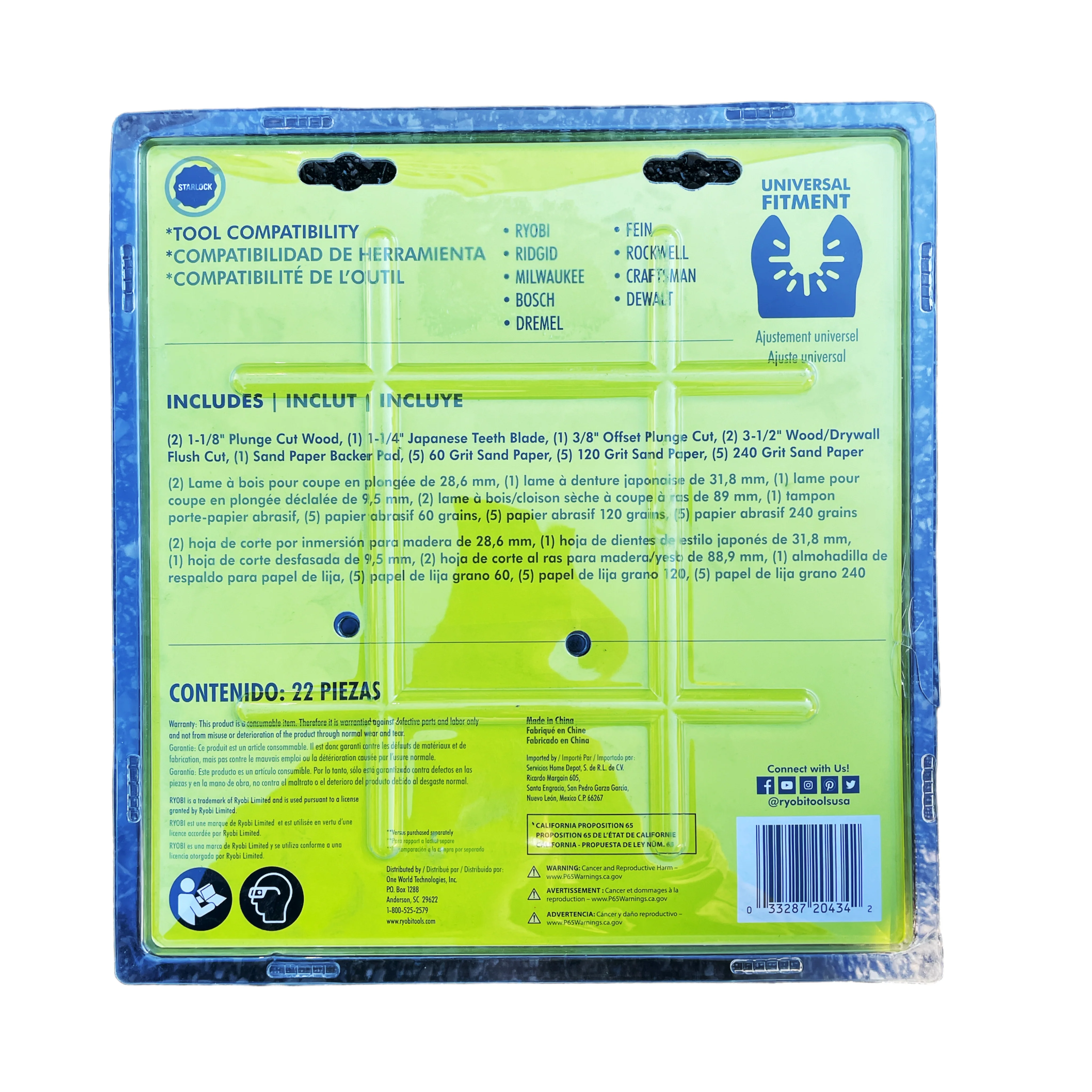 RYOBI Assorted Oscillating Blade Set (22-Piece) - Image 2