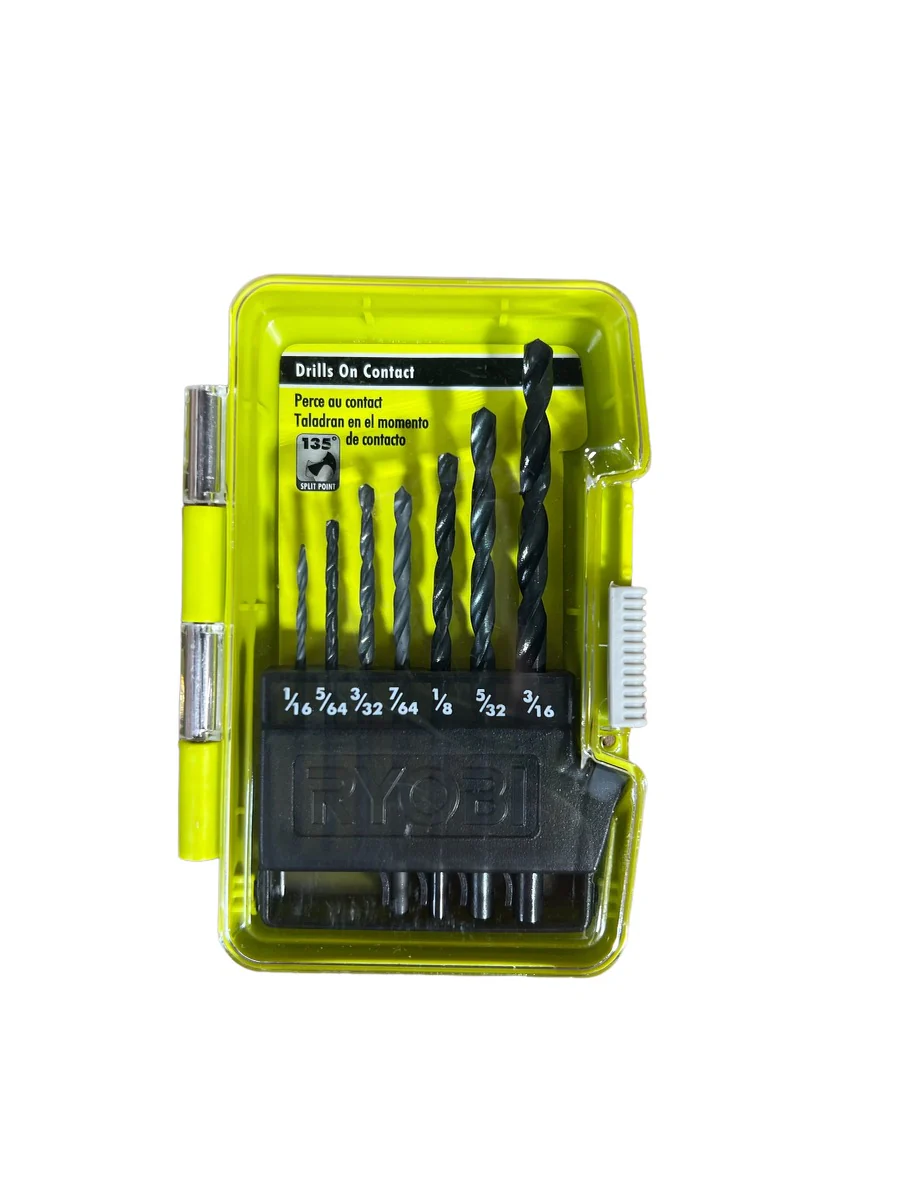 CLEARANCE RYOBI Black Oxide 7 Piece Drill Bit Set