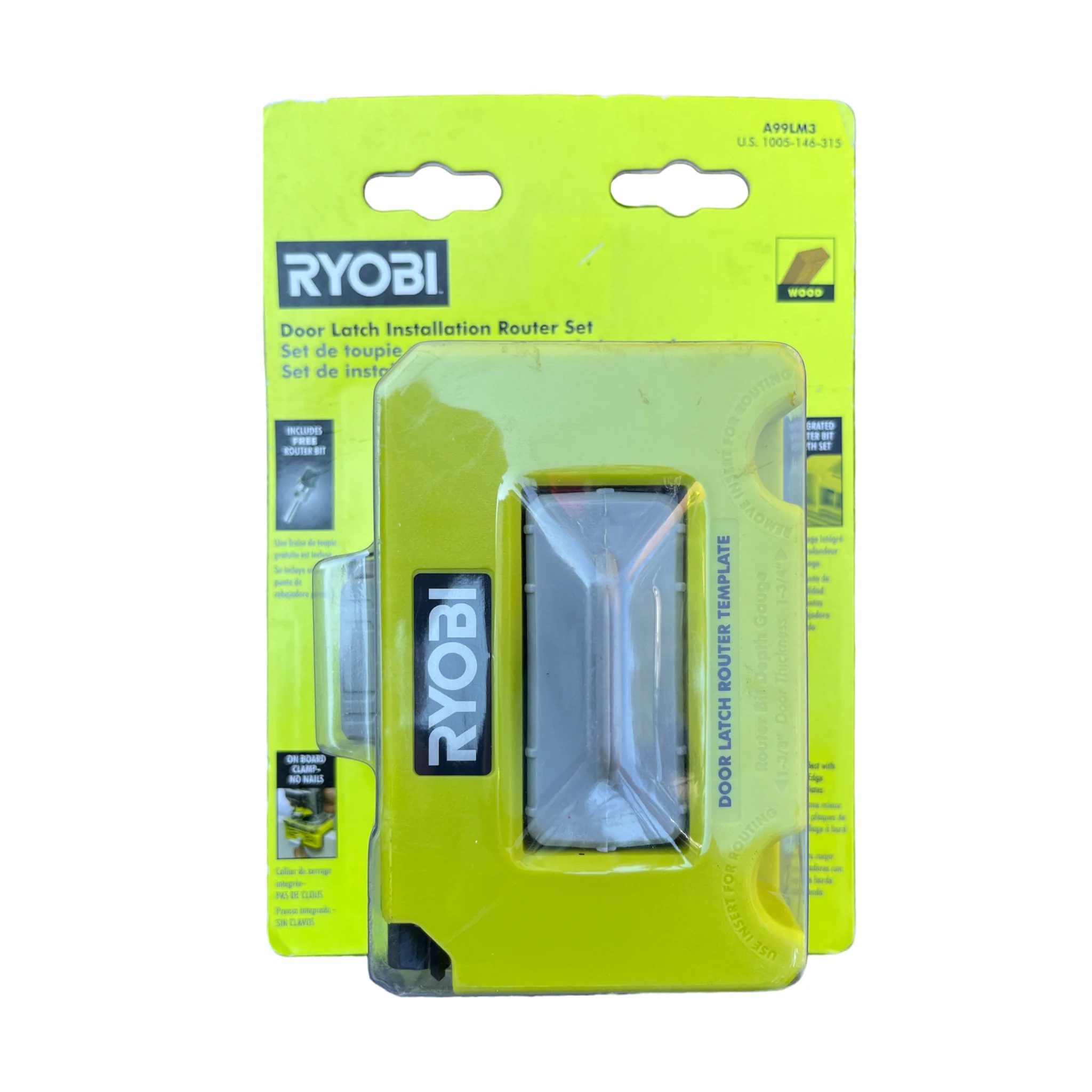 RYOBI Door Latch Installation Router Set with Bit