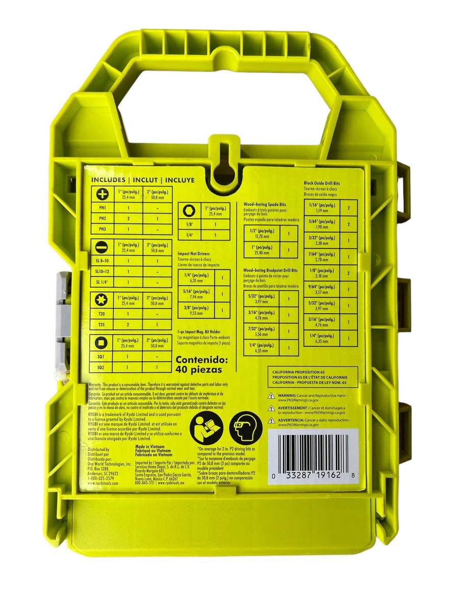 RYOBI Drill and Impact Drive Kit (40-Piece) - Image 2