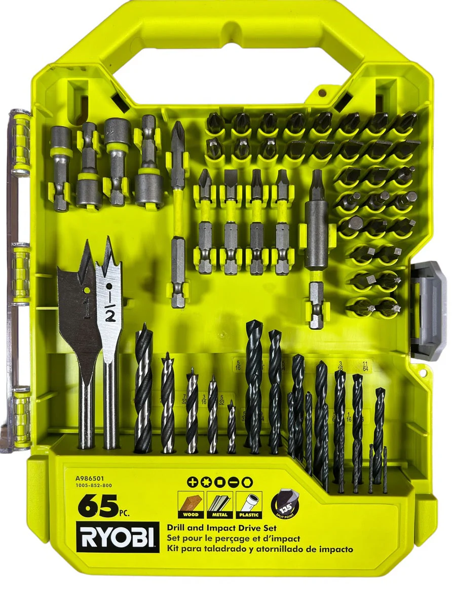RYOBI Drill and Impact Drive Kit (65-Piece) - Image 2