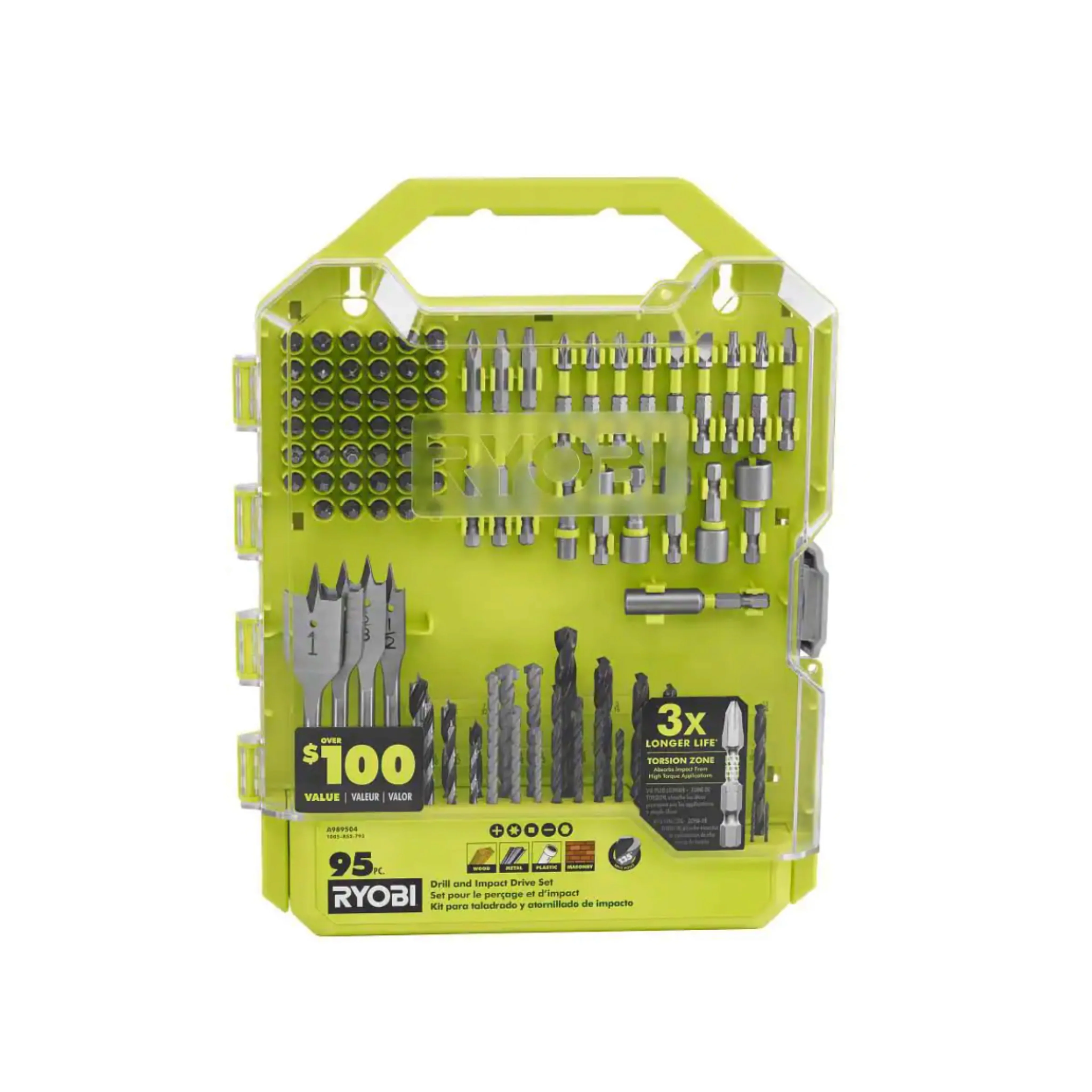 RYOBI Drill and Impact Drive Kit (95-Piece)