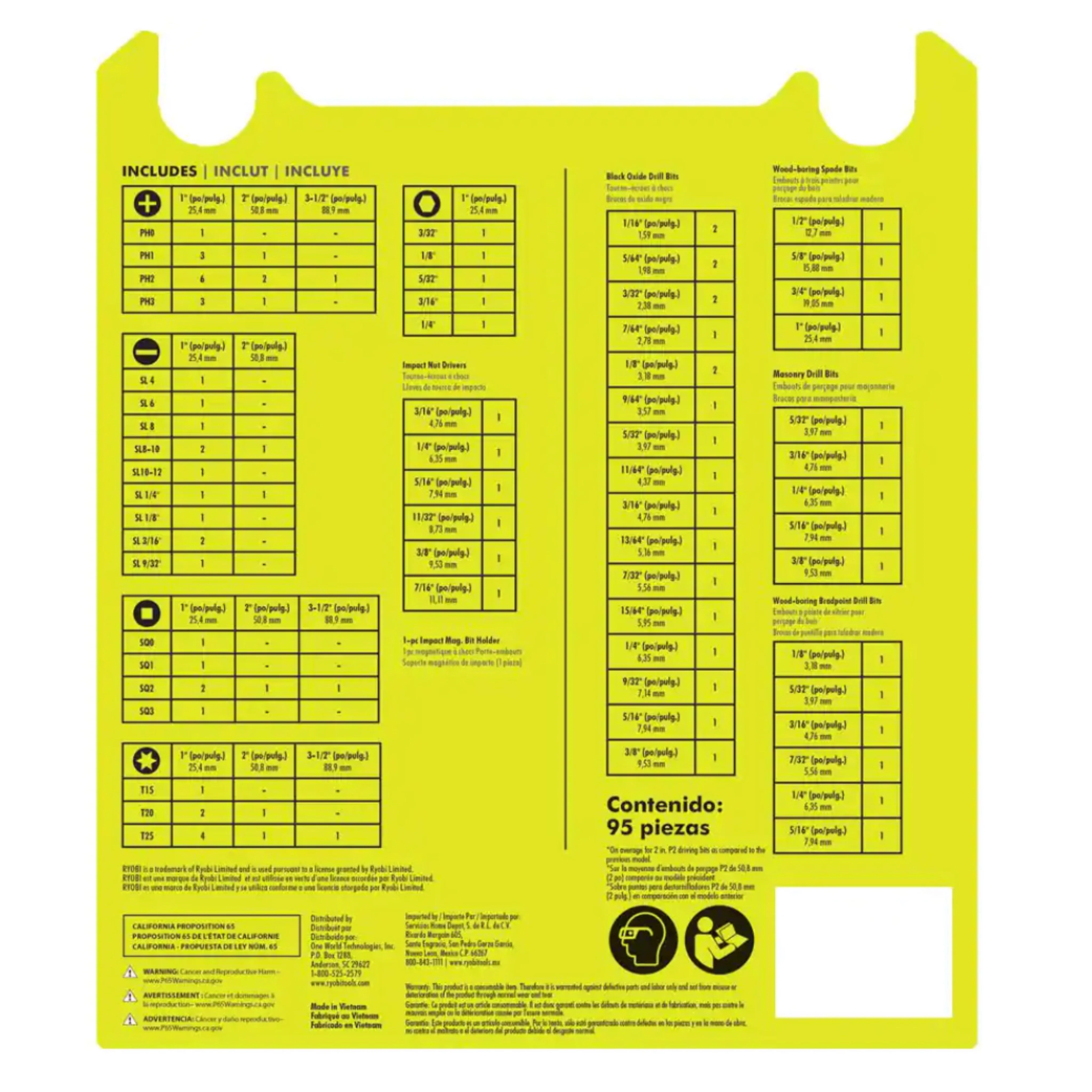 RYOBI Drill and Impact Drive Kit (95-Piece) - Image 2