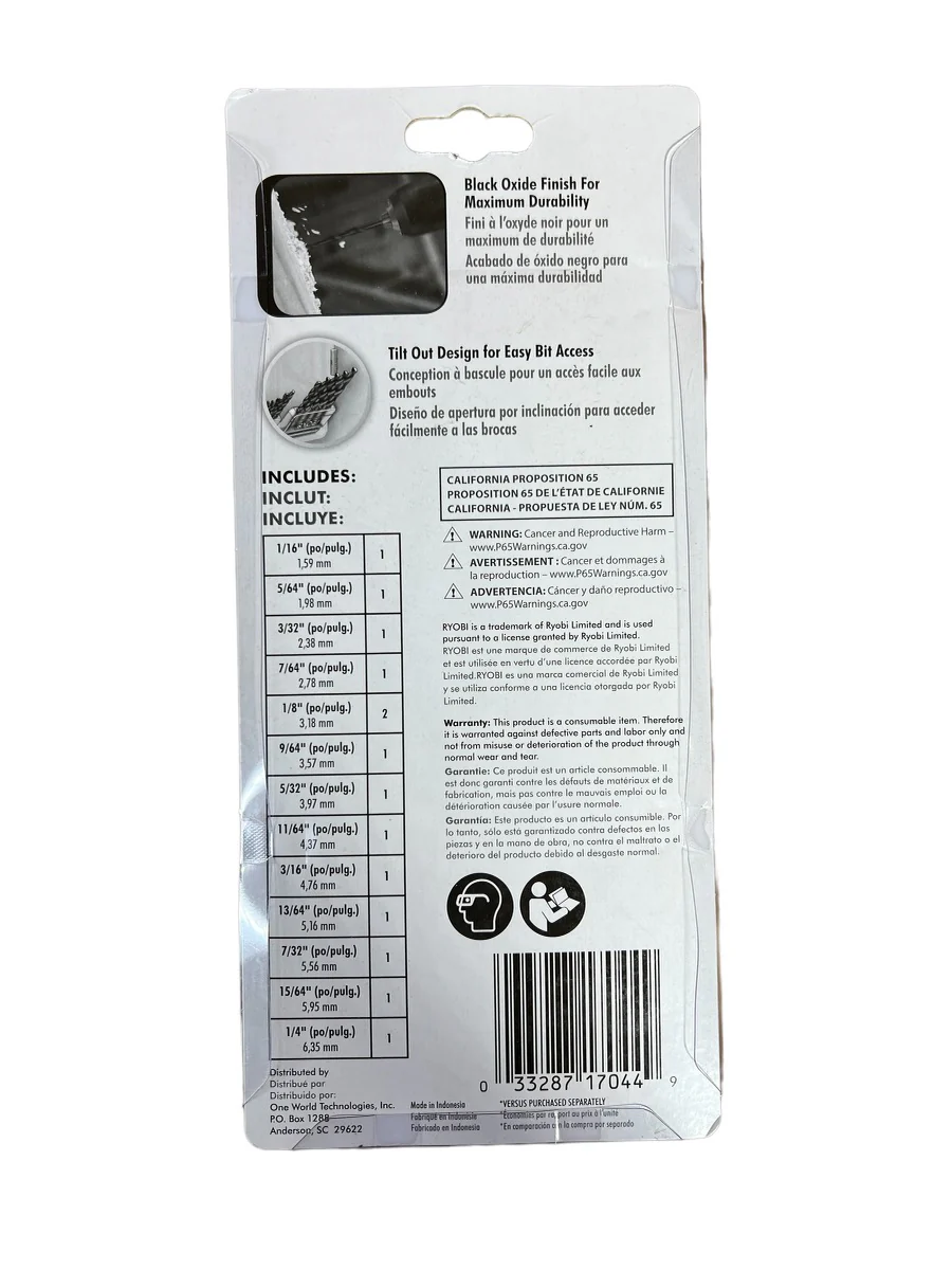 CLEARANCE RYOBI Drill Bit Set (14-Piece) - Image 2