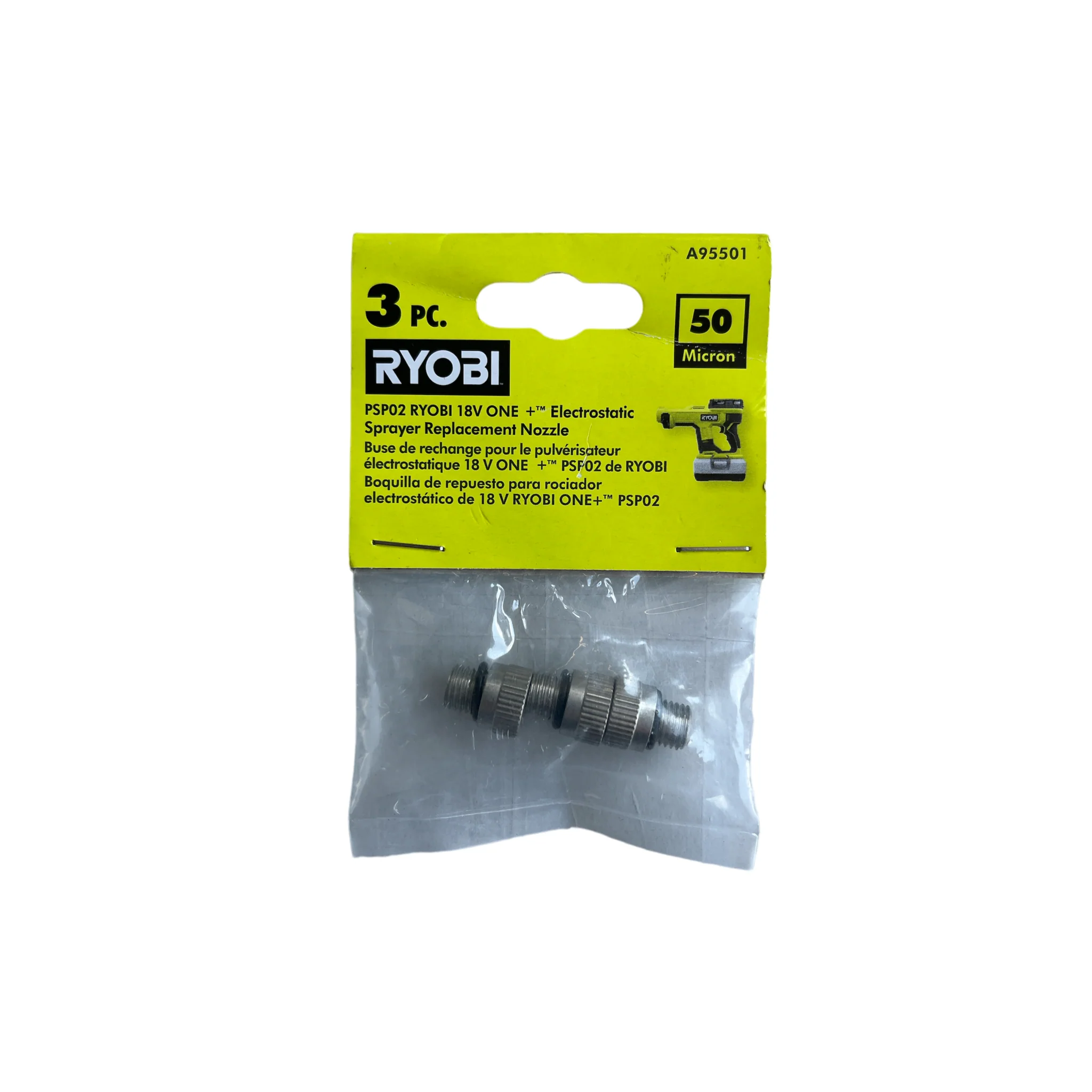 RYOBI Electrostatic Sprayer 50 Micron Replacement Nozzle (3-Pack)