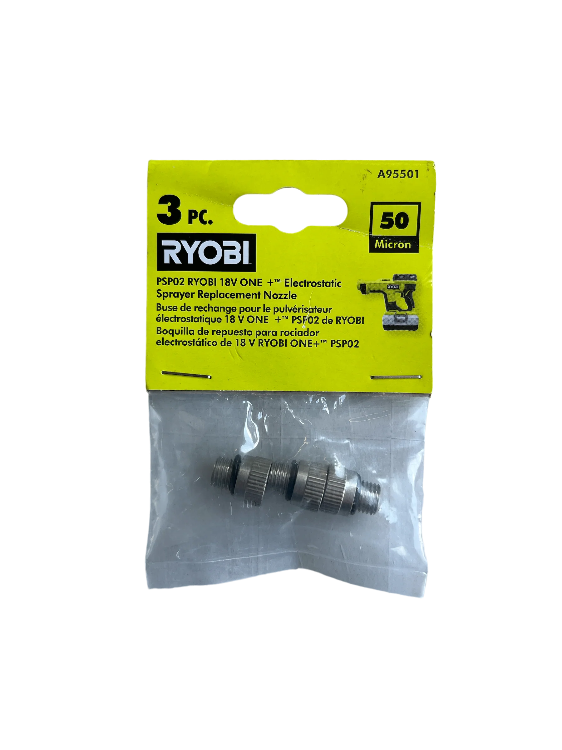 RYOBI Electrostatic Sprayer 50 Micron Replacement Nozzle (3-Pack) - Image 2
