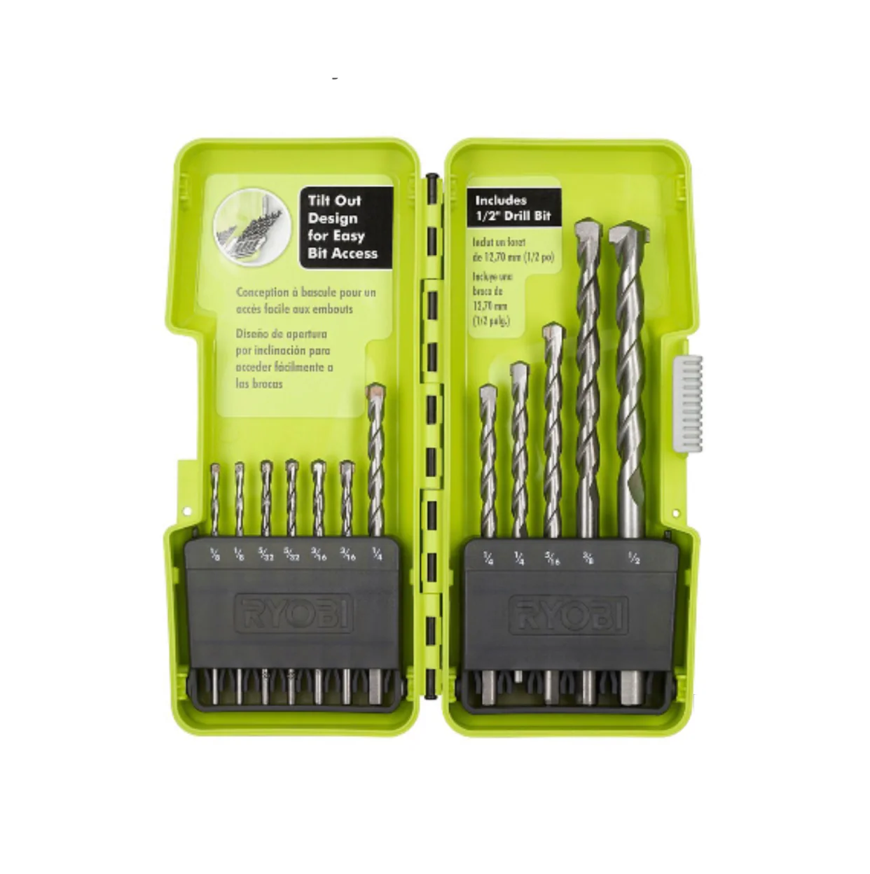 RYOBI Masonry Drill Bit Set (12-PC) - Image 2