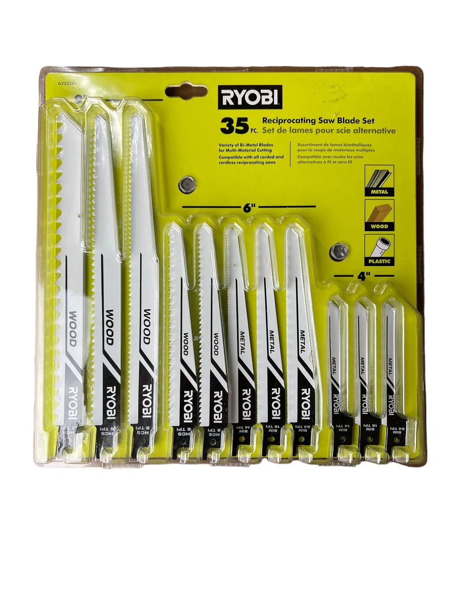 RYOBI Multi-Purpose Reciprocating Saw Blade Set (35-Piece)