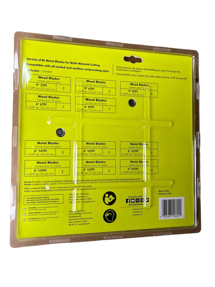 RYOBI Multi-Purpose Reciprocating Saw Blade Set (35-Piece) - Image 2