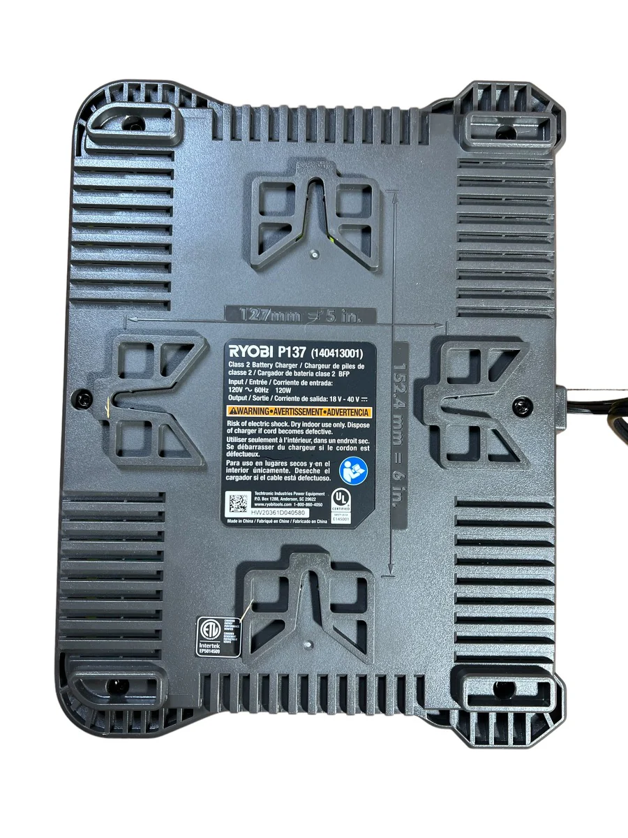 RYOBI ONE+ Lithium-Ion Dual Platform Charger for RYOBI 18-Volt ONE+ and 40-Volt Batteries - Image 3
