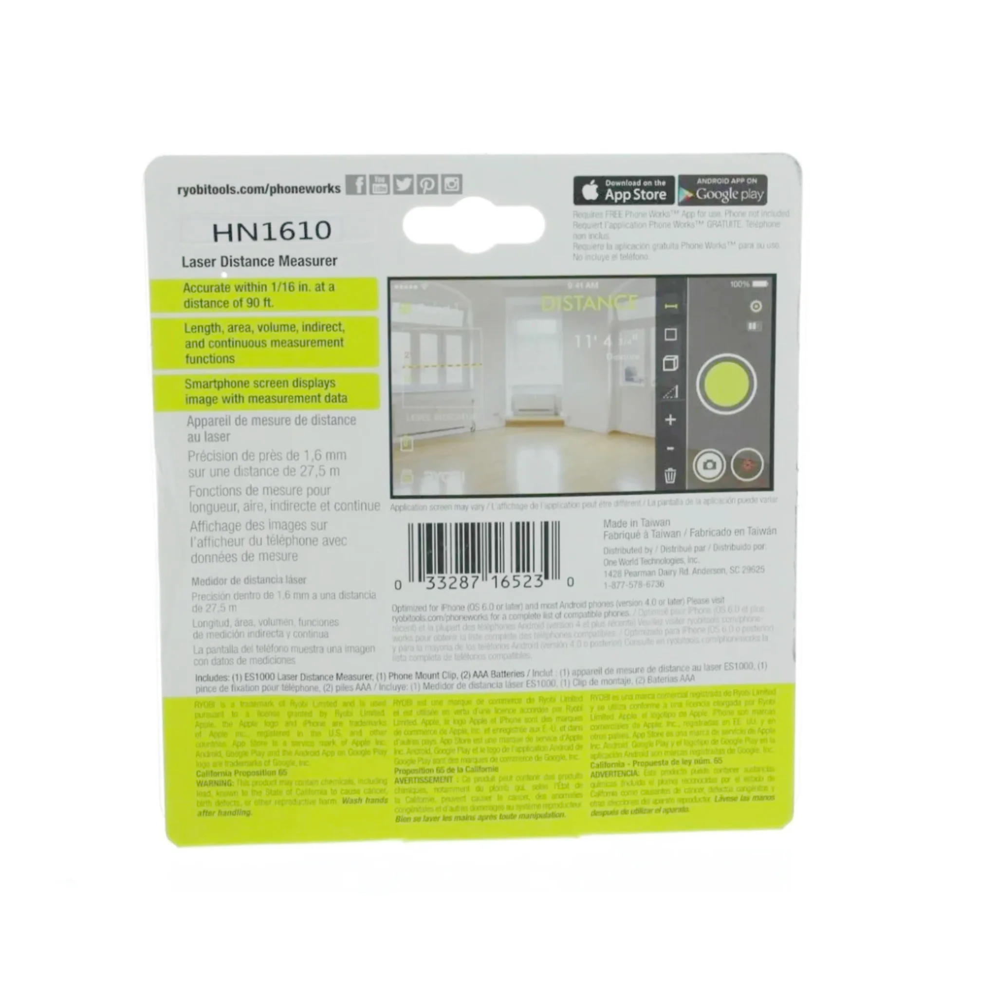 RYOBI PHONE WORKS Laser Distance Measurer - Image 2
