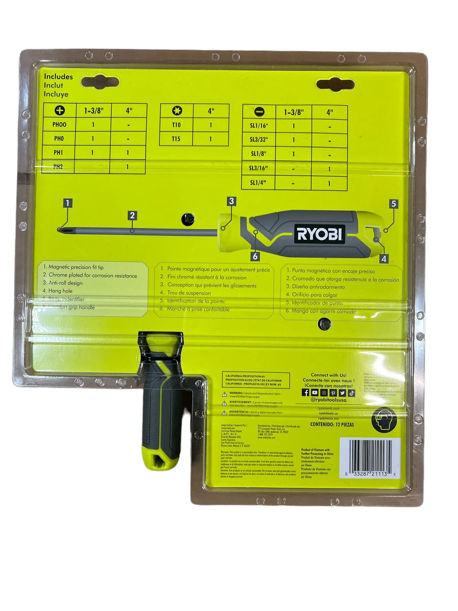 RYOBI Screwdriver Set (12-Piece) - Image 2
