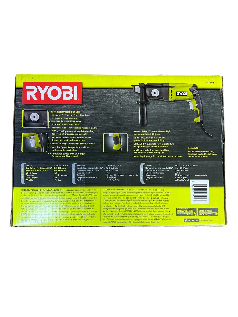 RYOBI SDS+ Rotary Hammer Drill - Image 2