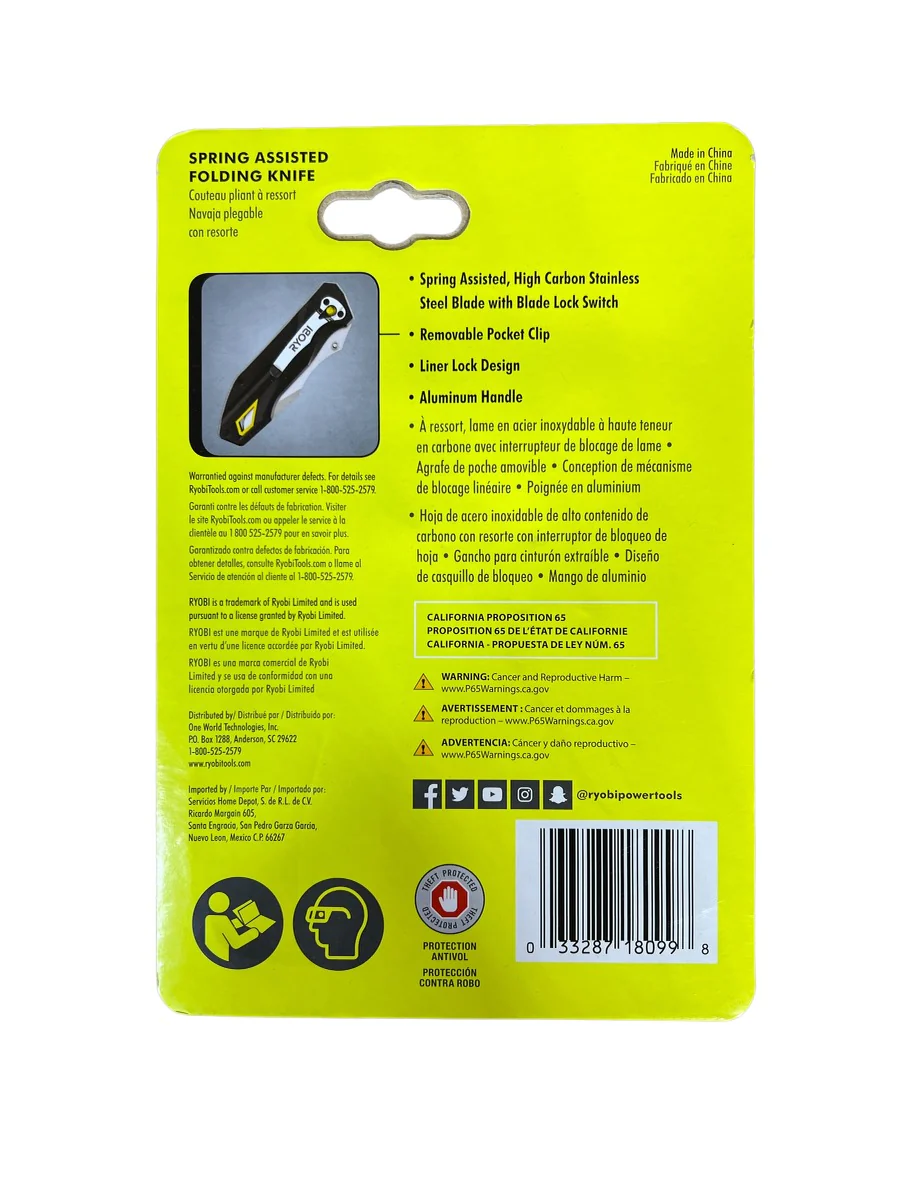RYOBI Spring Assisted Folding Knife - Image 2
