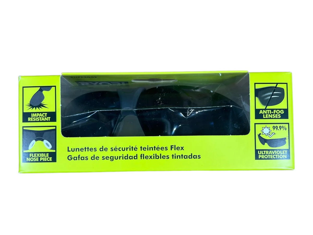 RYOBI Tinted Flex Safety Glasses with Anti Fog, UV Protection - Image 4