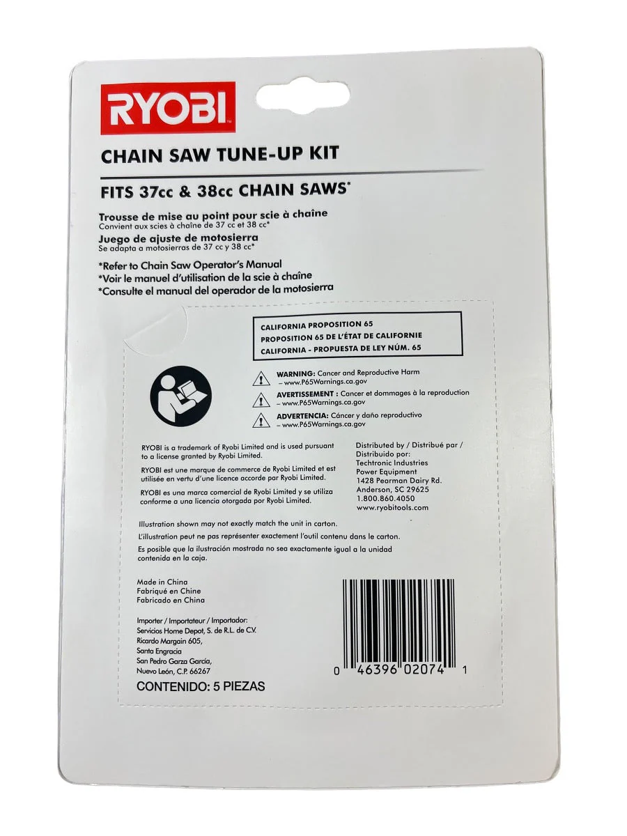 RYOBI Tune-Up Kit for 37cc and 38cc Gas Chainsaws - Image 2