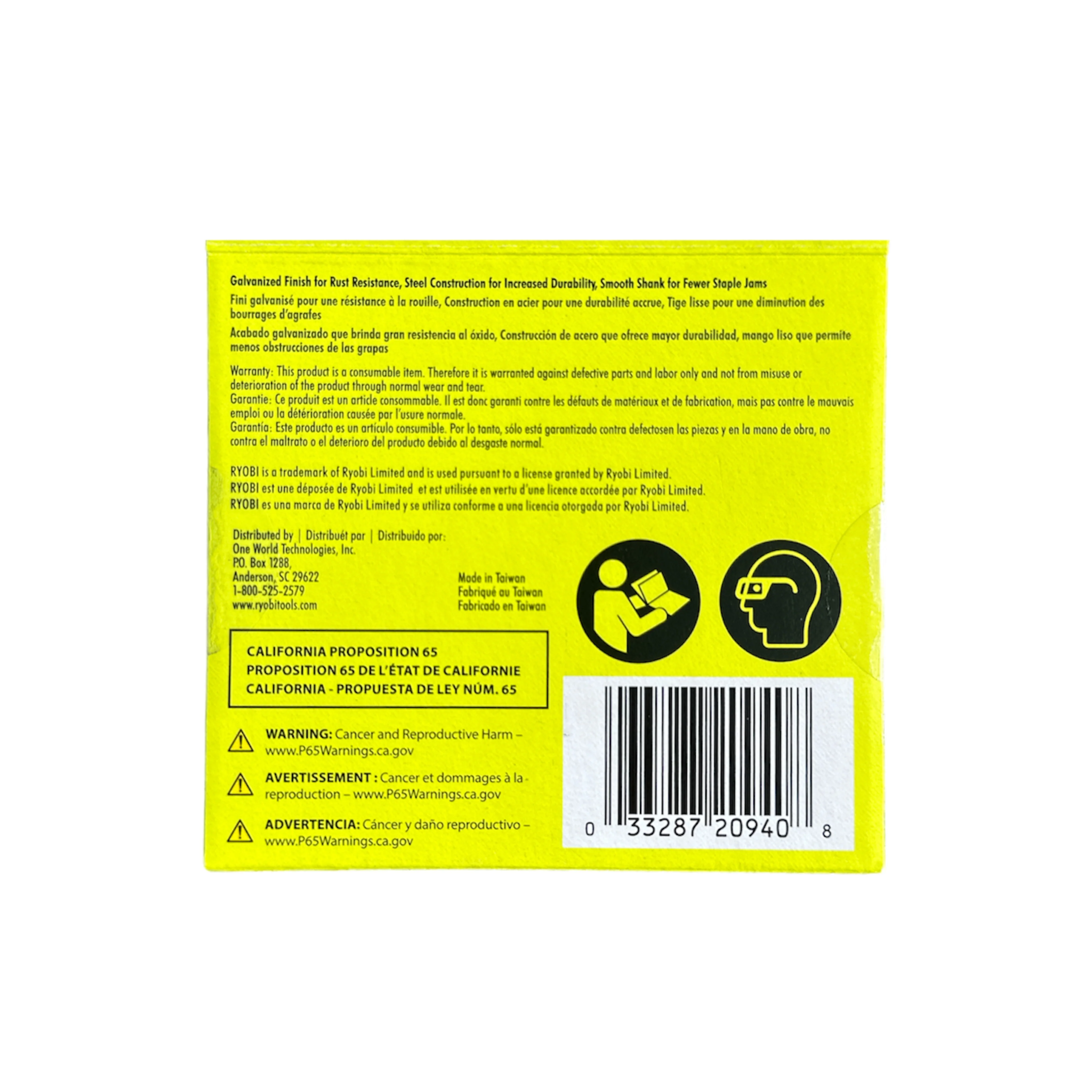 RYOBI 1/4 in. Heavy Duty 3/8 in. Crown Staples(1250 Pc) - Image 3