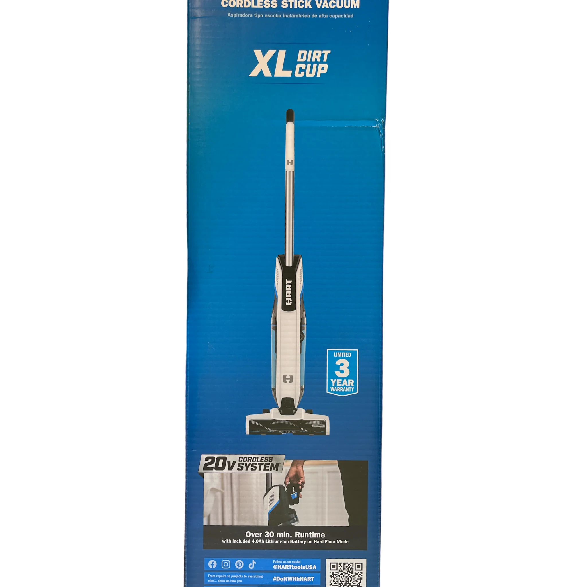 HART 20-Volt High Capacity Cordless Multi-Surface Stick Vacuum Kit - Image 4