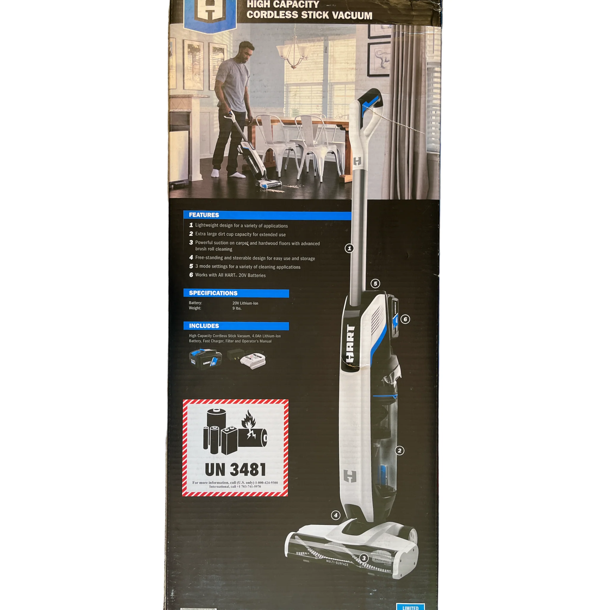 HART 20-Volt High Capacity Cordless Multi-Surface Stick Vacuum Kit - Image 5